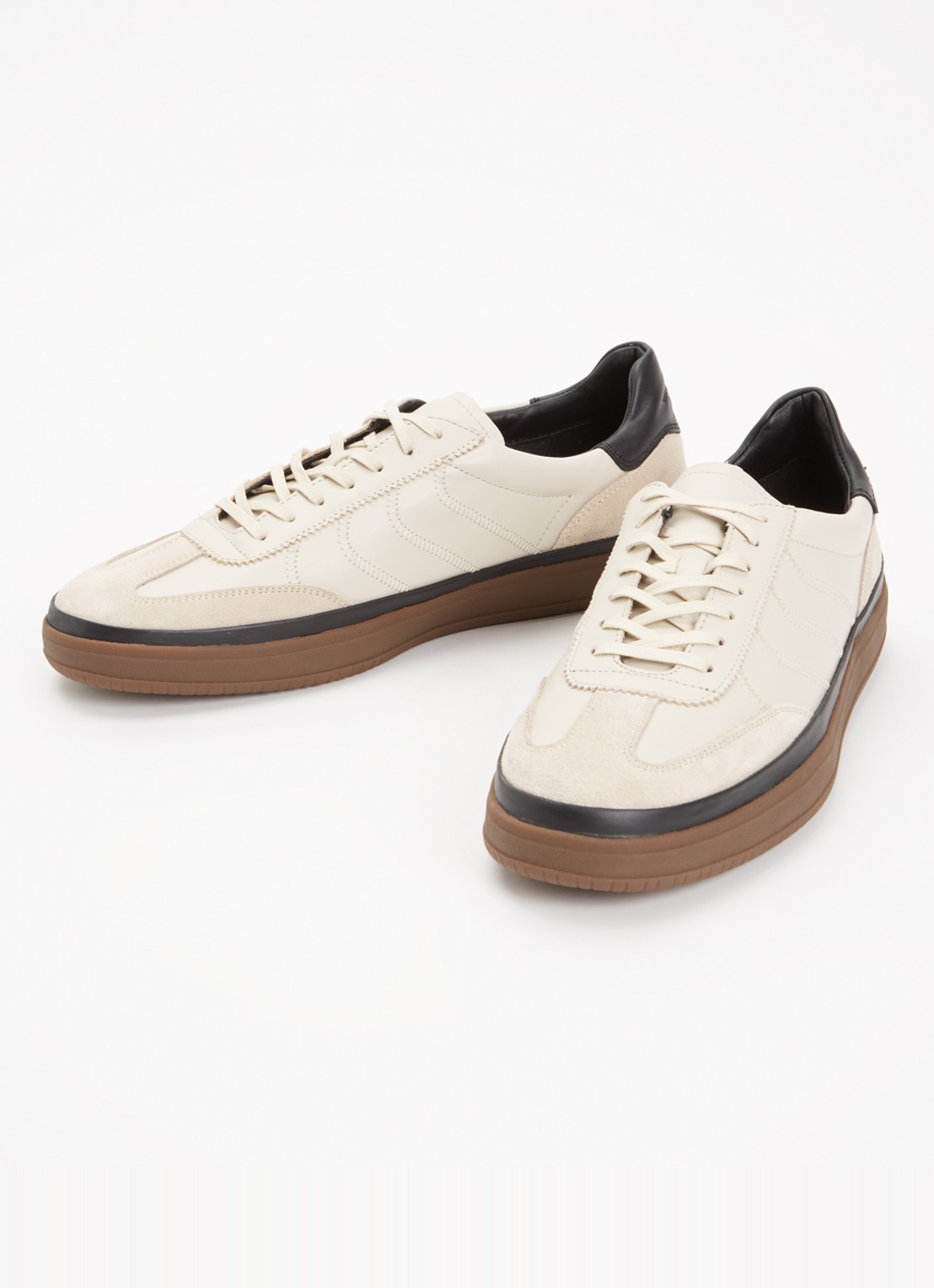 Vagabond Shoemakers Leo sneaker van leer met suède details - detail 2 beige
