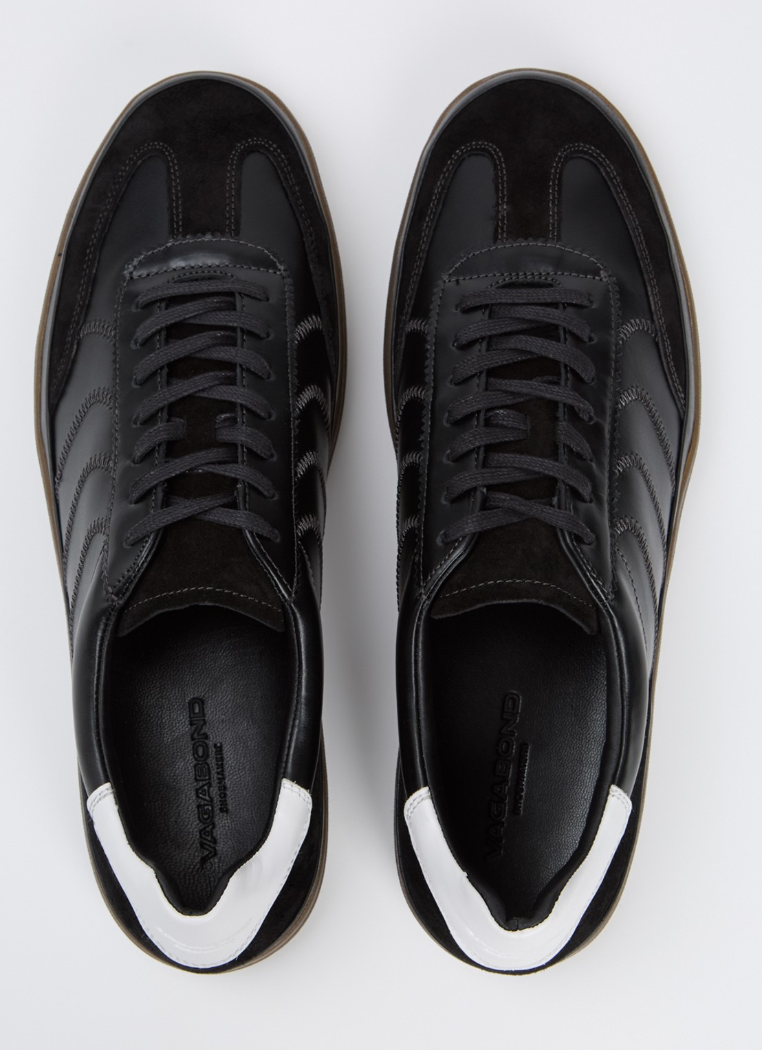 Vagabond Shoemakers Leo sneaker van leer met suède details - detail 5 zwart