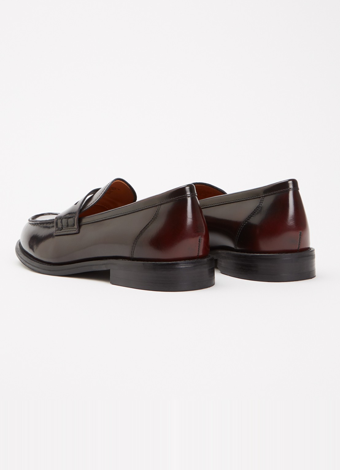 Vagabond Shoemakers Linn loafer van lakleer  - achterkant donkerbruin