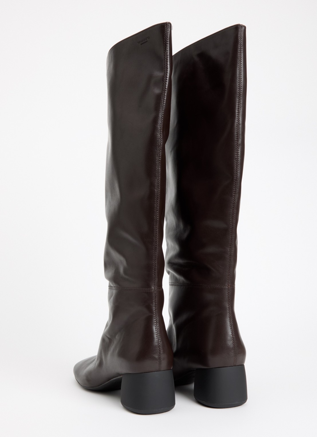 Vagabond Shoemakers Livia overknee laars van leer - achterkant 4 chocoladebruin