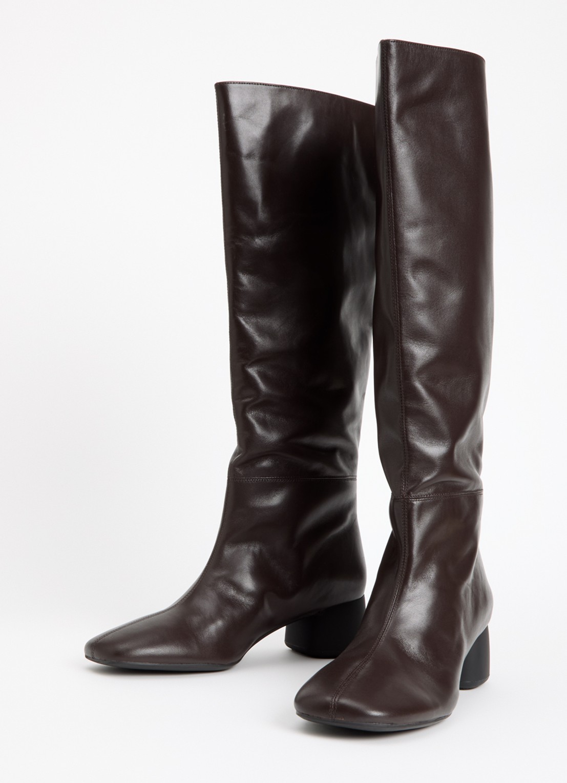 Vagabond Shoemakers Livia overknee laars van leer - detail chocoladebruin