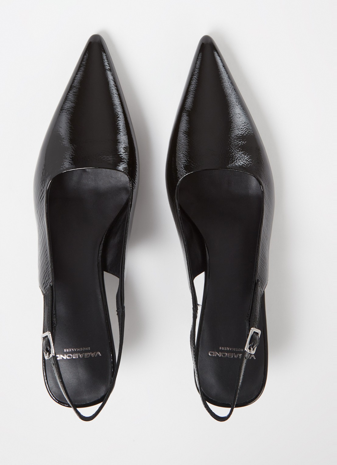 Vagabond Shoemakers Lykke slingback van lakleer - detail 2 zwart