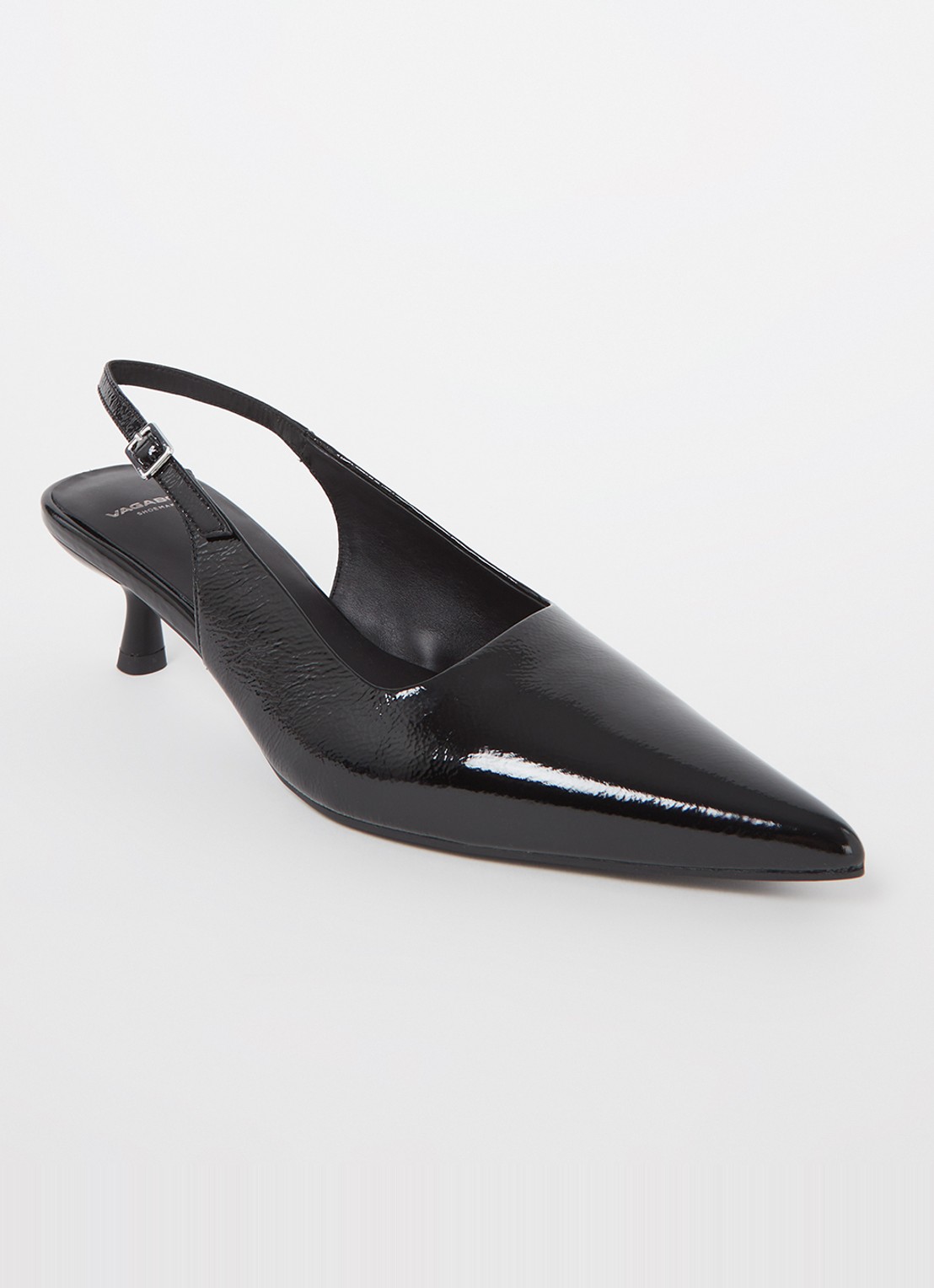 Vagabond Shoemakers Lykke slingback van lakleer - voorkant 5 zwart