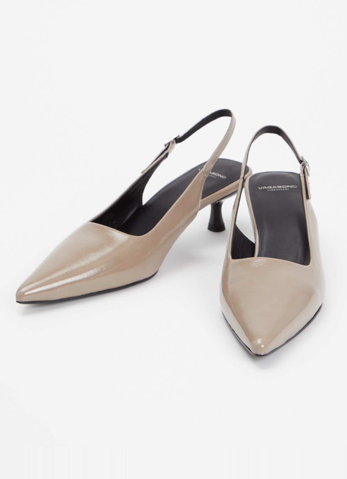 Vagabond Shoemakers Lykke slingback van lakleer - detail 4 taupe
