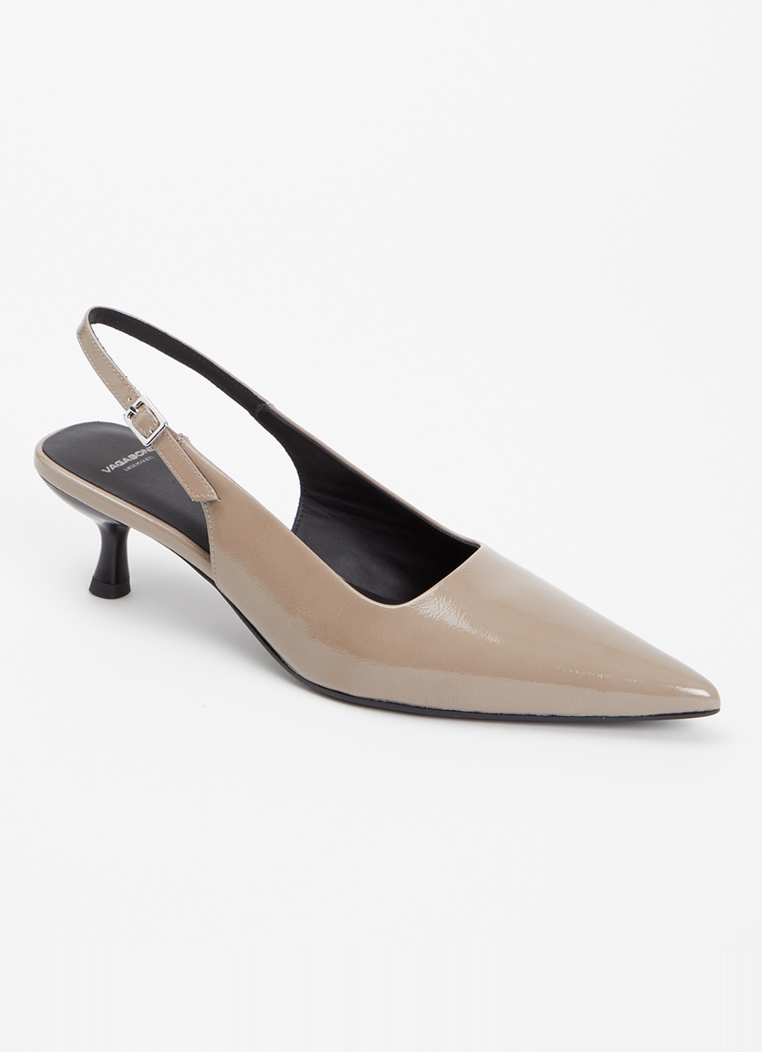 Vagabond Shoemakers Lykke slingback van lakleer - voorkant 2 taupe