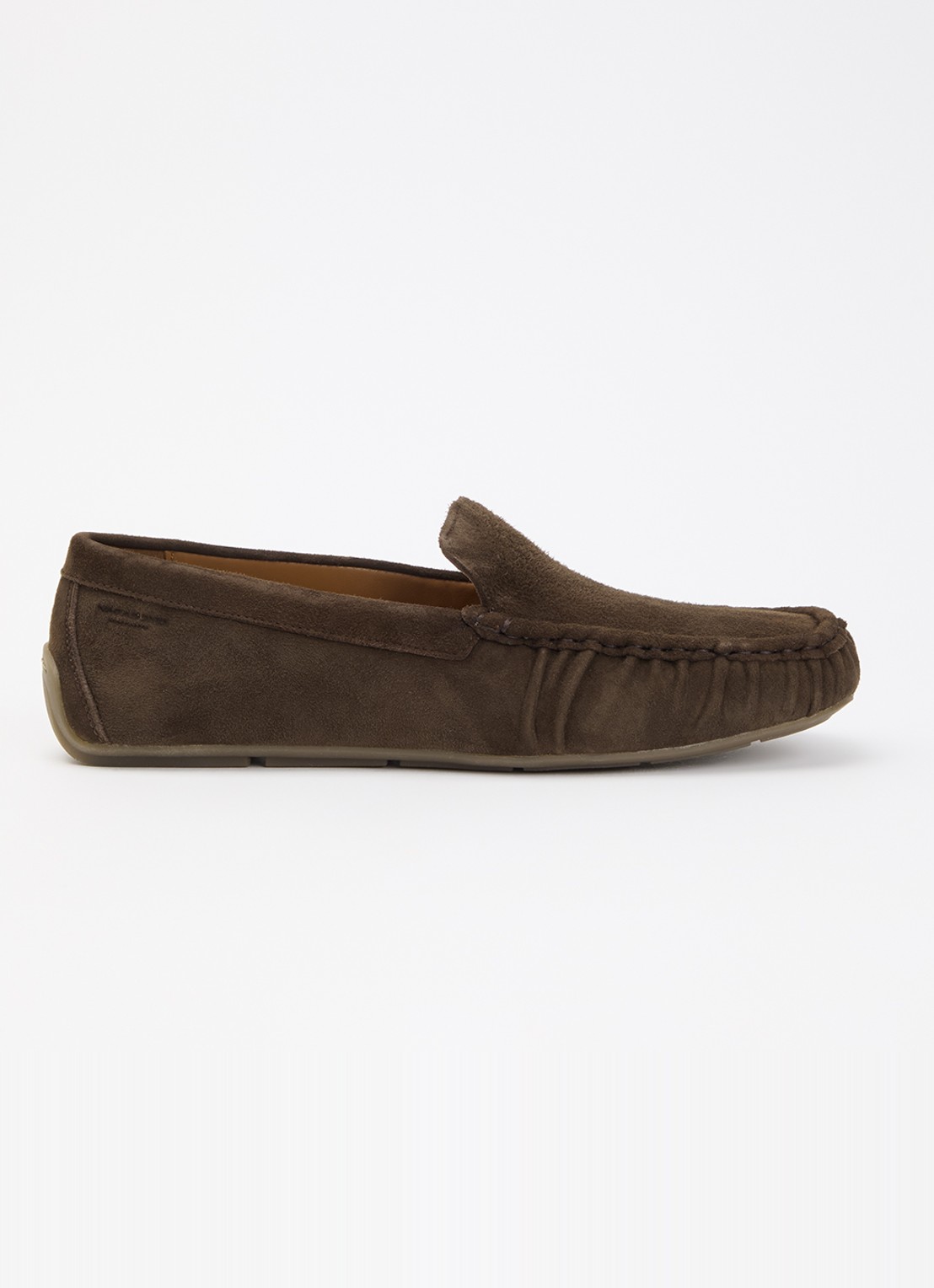 Vagabond Shoemakers Mika loafer van geitensuède - voorkant donkerbruin