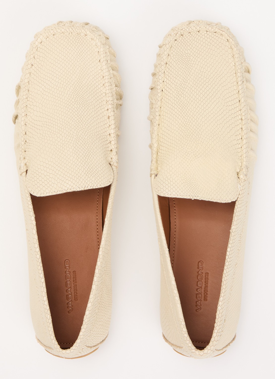 Vagabond Shoemakers Mika loafer van schapenleer - detail 3 creme