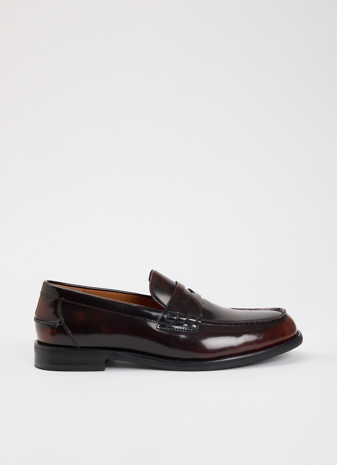 Vagabond Shoemakers Steven loafer van leer met lakfinish - voorkant 5 bordeauxrood