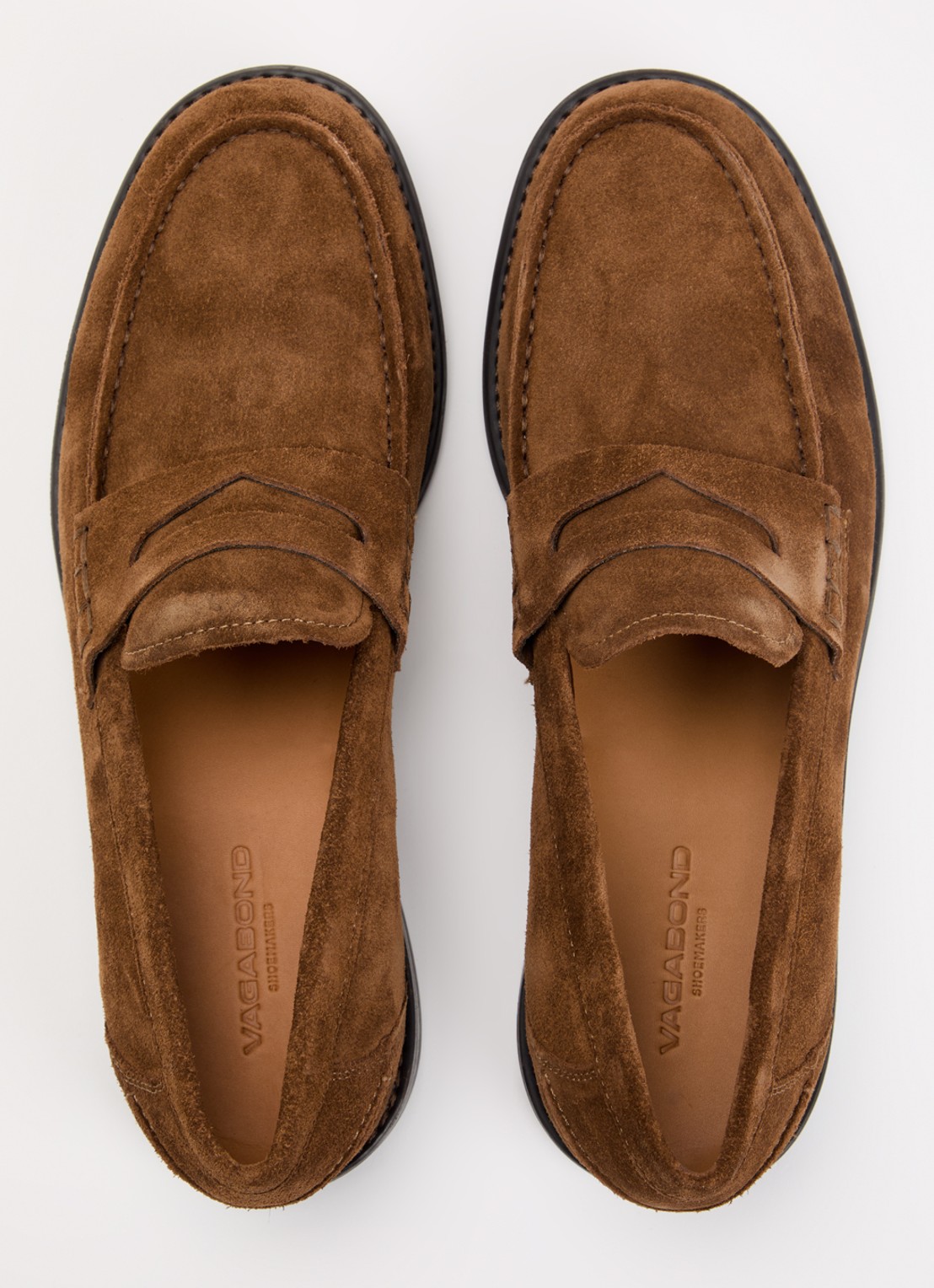 Vagabond Shoemakers Steven loafer van suède - detail 4 bruin