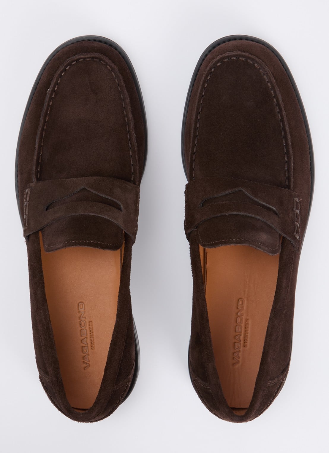 Vagabond Shoemakers Steven loafer van suède - detail 3 chocoladebruin