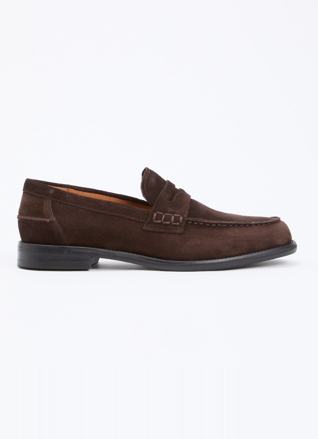 Vagabond Shoemakers Steven loafer van suède - voorkant chocoladebruin