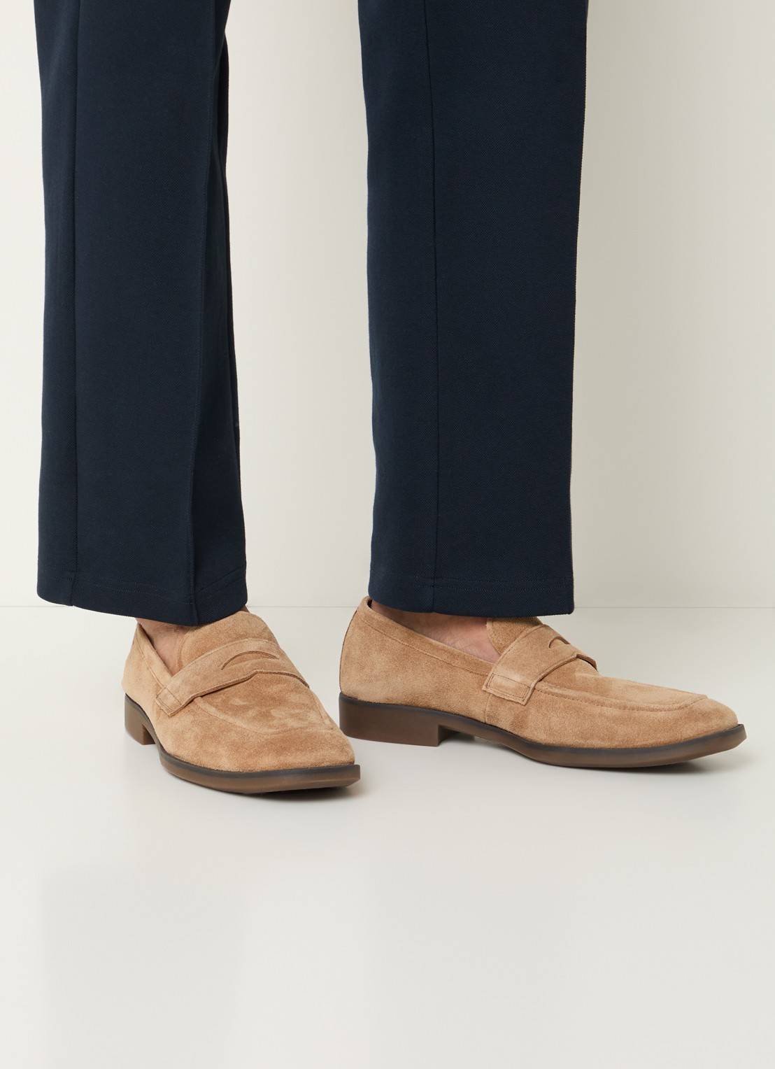 Vagabond Shoemakers Troy loafer van suède - voorkant 5 zand