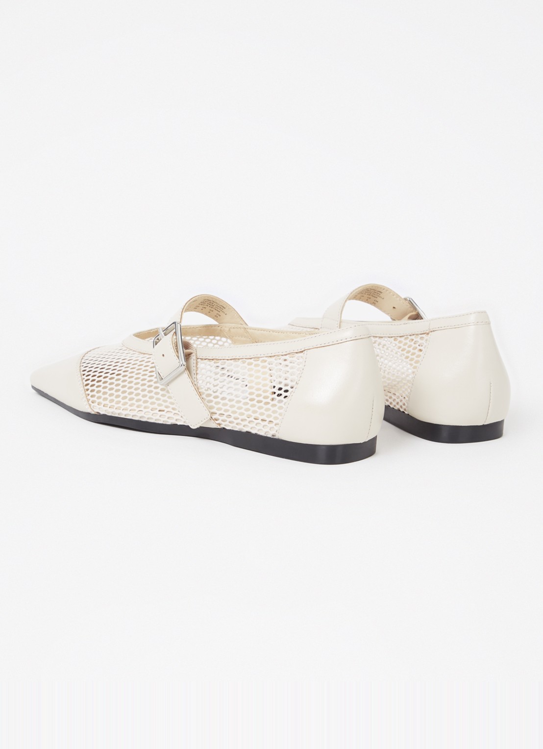 Vagabond Shoemakers Wioletta ballerina van mesh met leren details - achterkant 3 gebroken wit