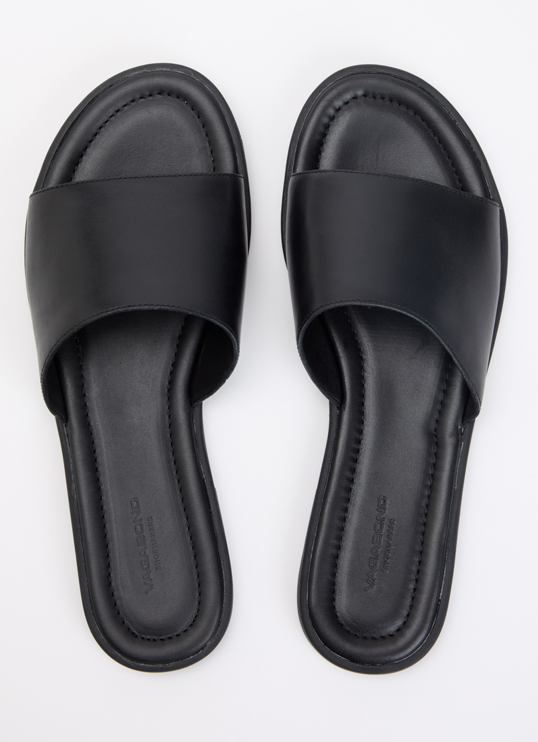 Vagabond Shoemakers Zaida slipper van leer - detail 2 zwart