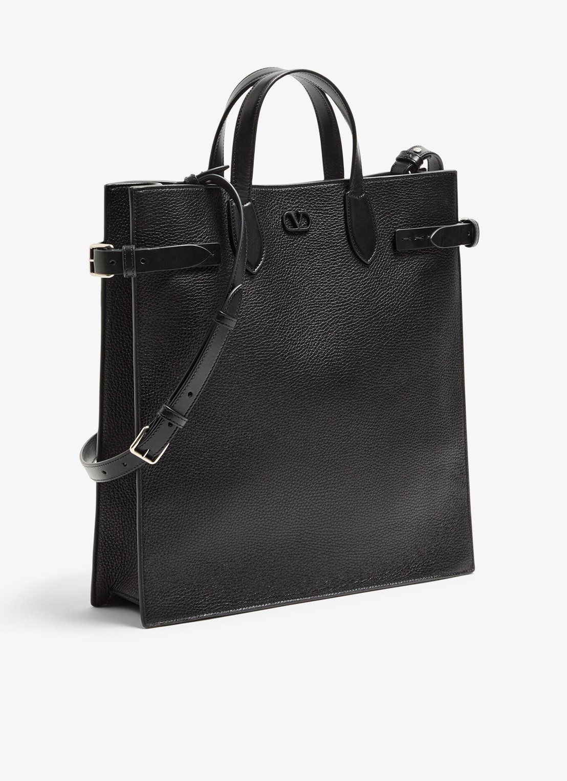 Valentino Garavani Antibes Medium handtas van kalfsleer - detail 3 zwart