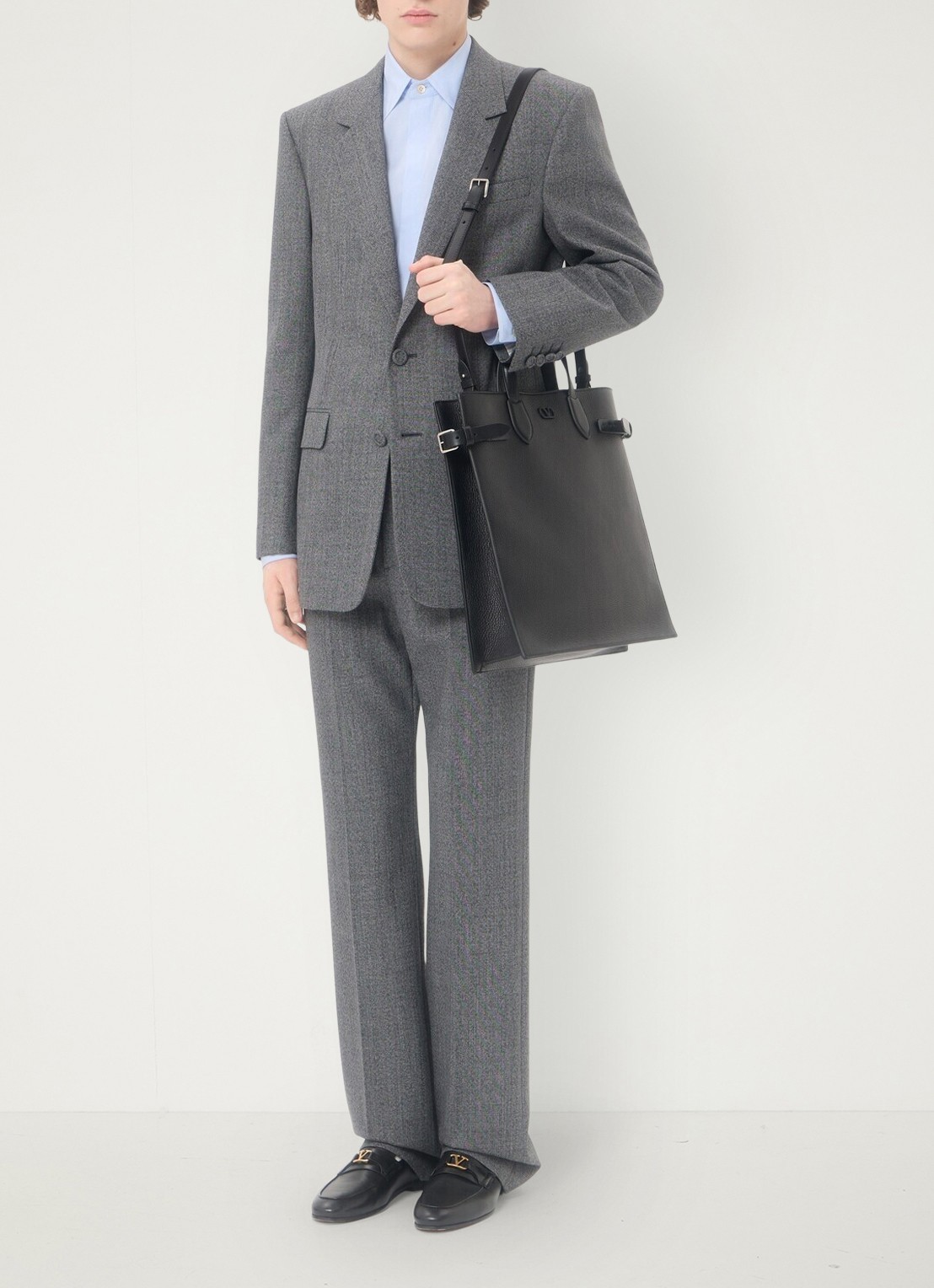 Valentino Garavani Antibes Medium handtas van kalfsleer - detail 7 zwart