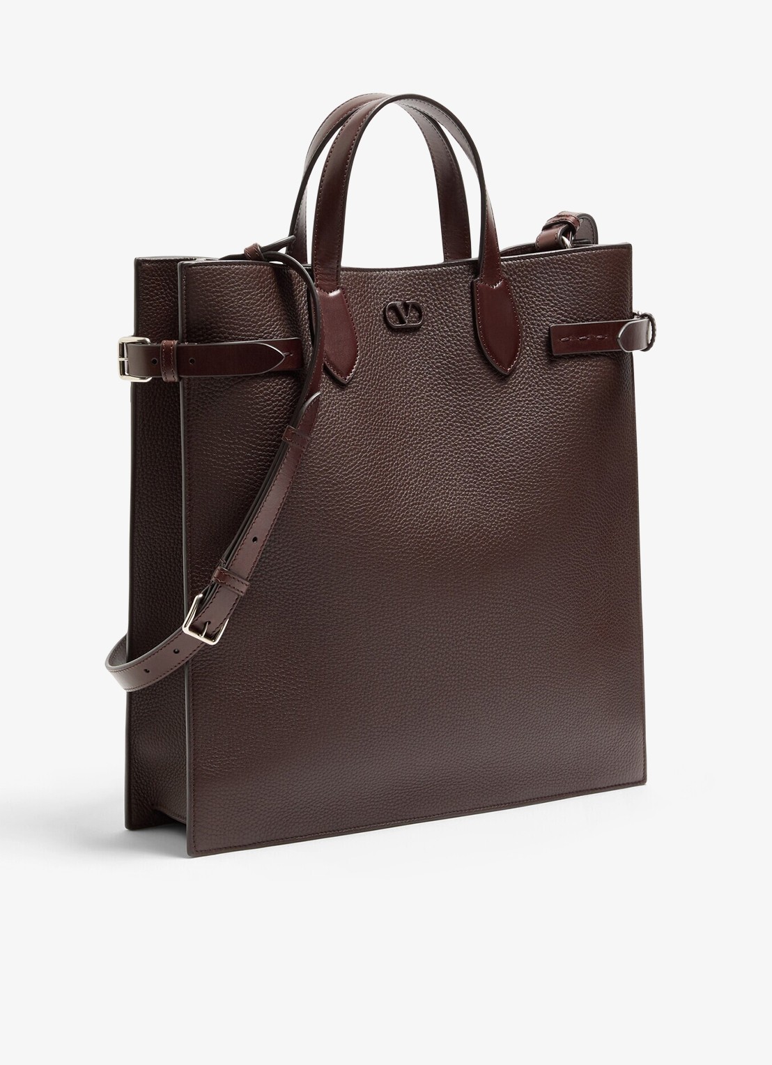 Valentino Garavani Antibes Medium handtas van kalfsleer - detail 3 donkerbruin