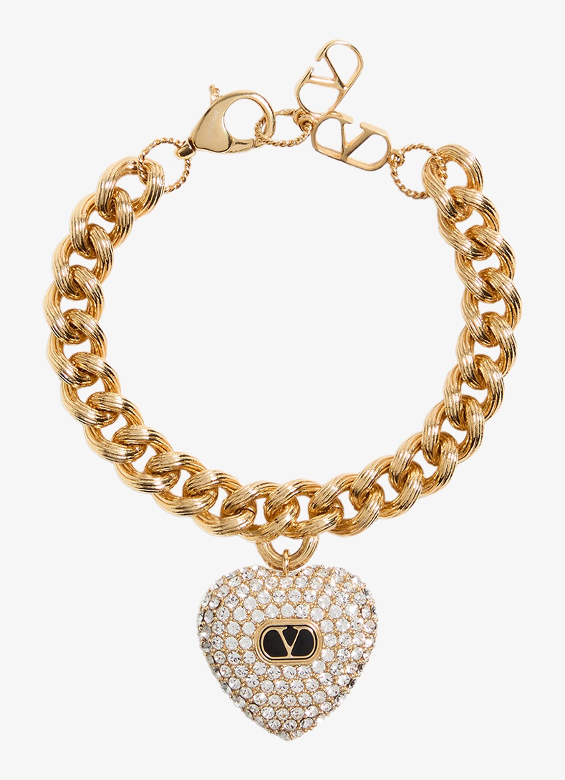 Valentino Garavani Armband met bedel - voorkant goud