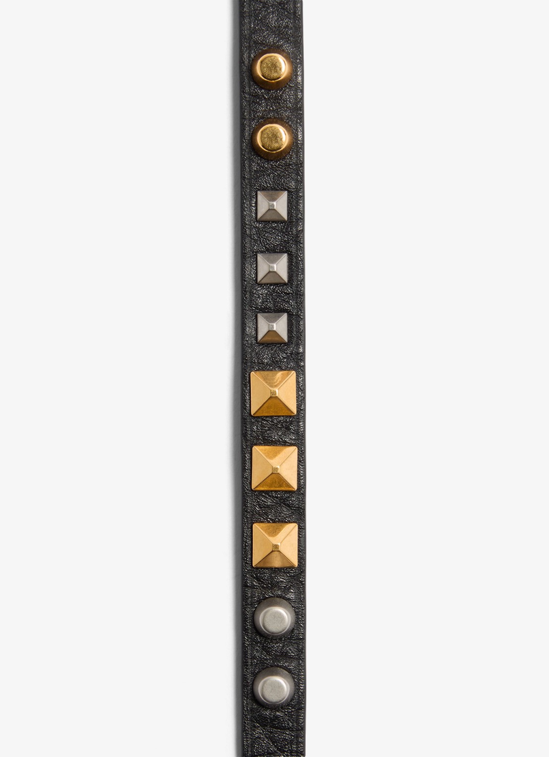 Valentino Garavani Armband van kalfsleer met studs - detail 3 zwart