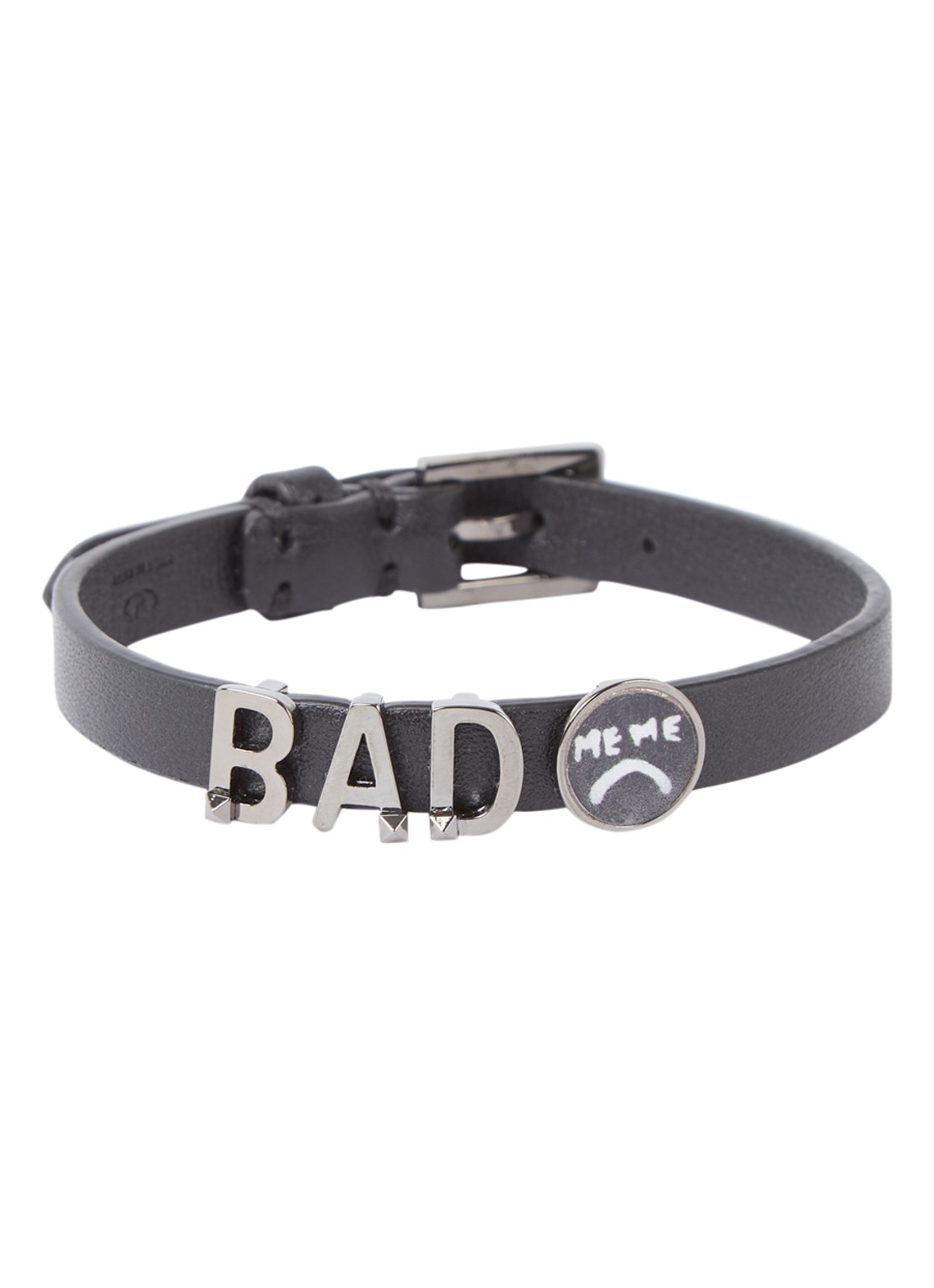 Valentino Garavani Armband van kalfsleer - voorkant zwart