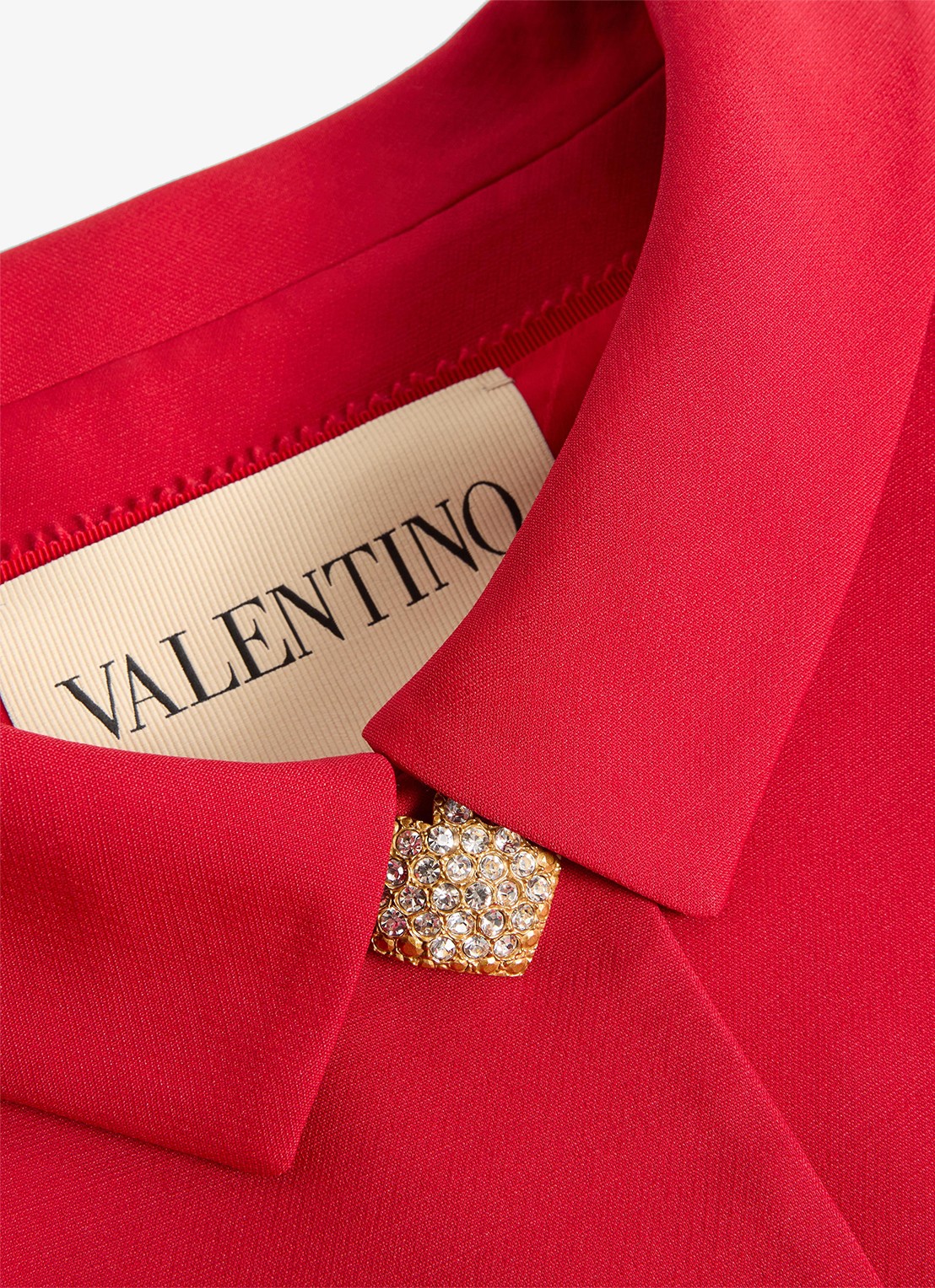 Valentino Garavani Blazer in zijdeblend met paspelzakken - detail 8 rood