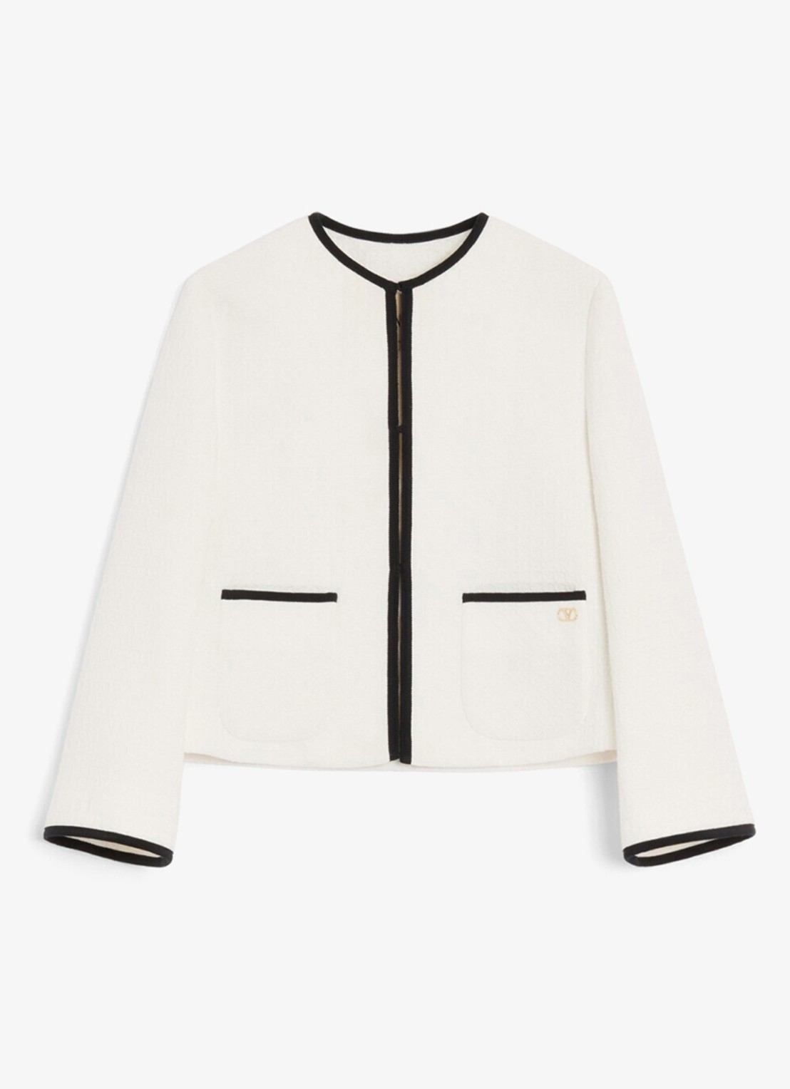 Valentino Garavani Blazer met tweed-look - voorkant 6 wit