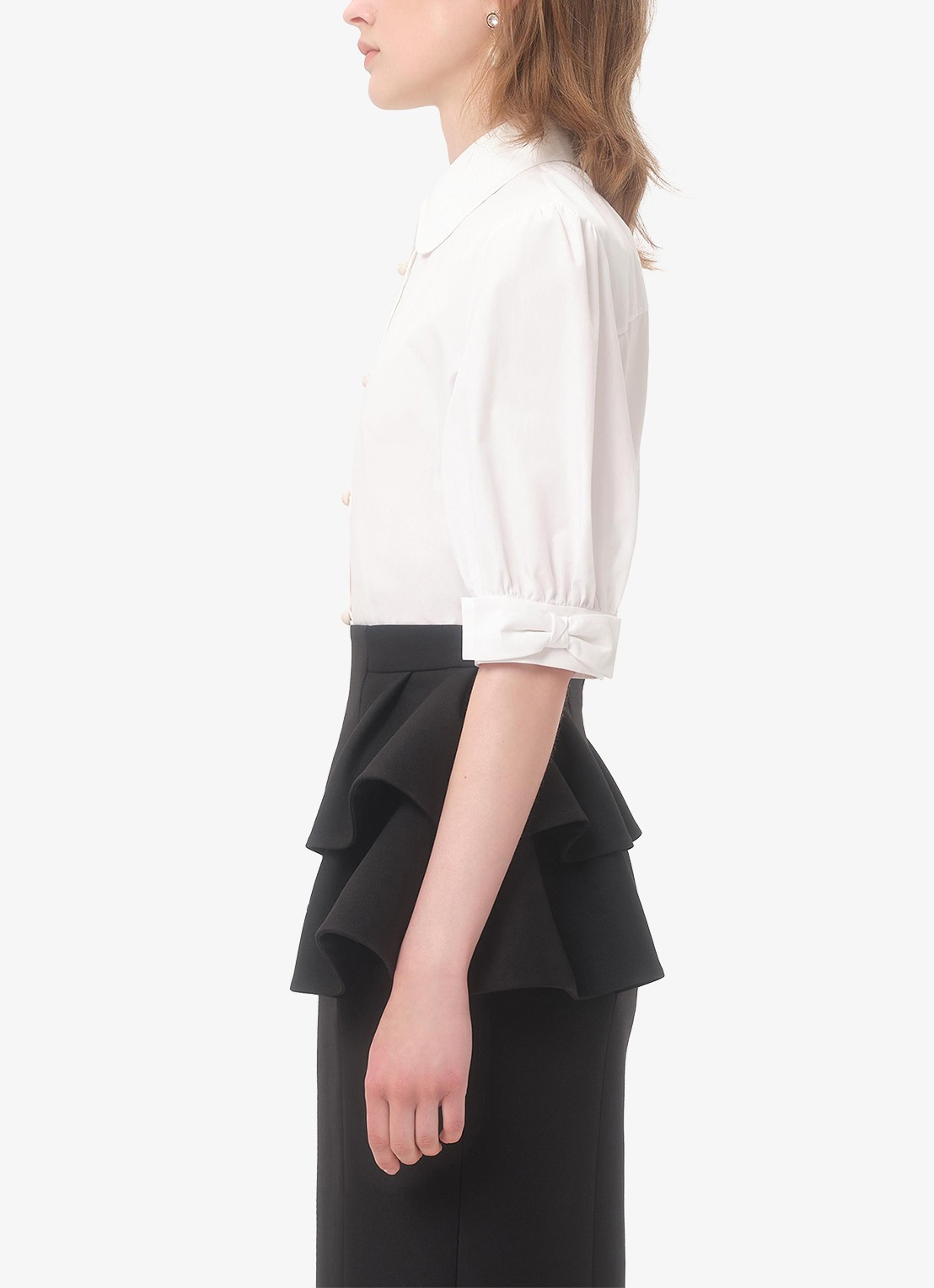 Valentino Garavani Blouse met pofmouw - detail 5 wit