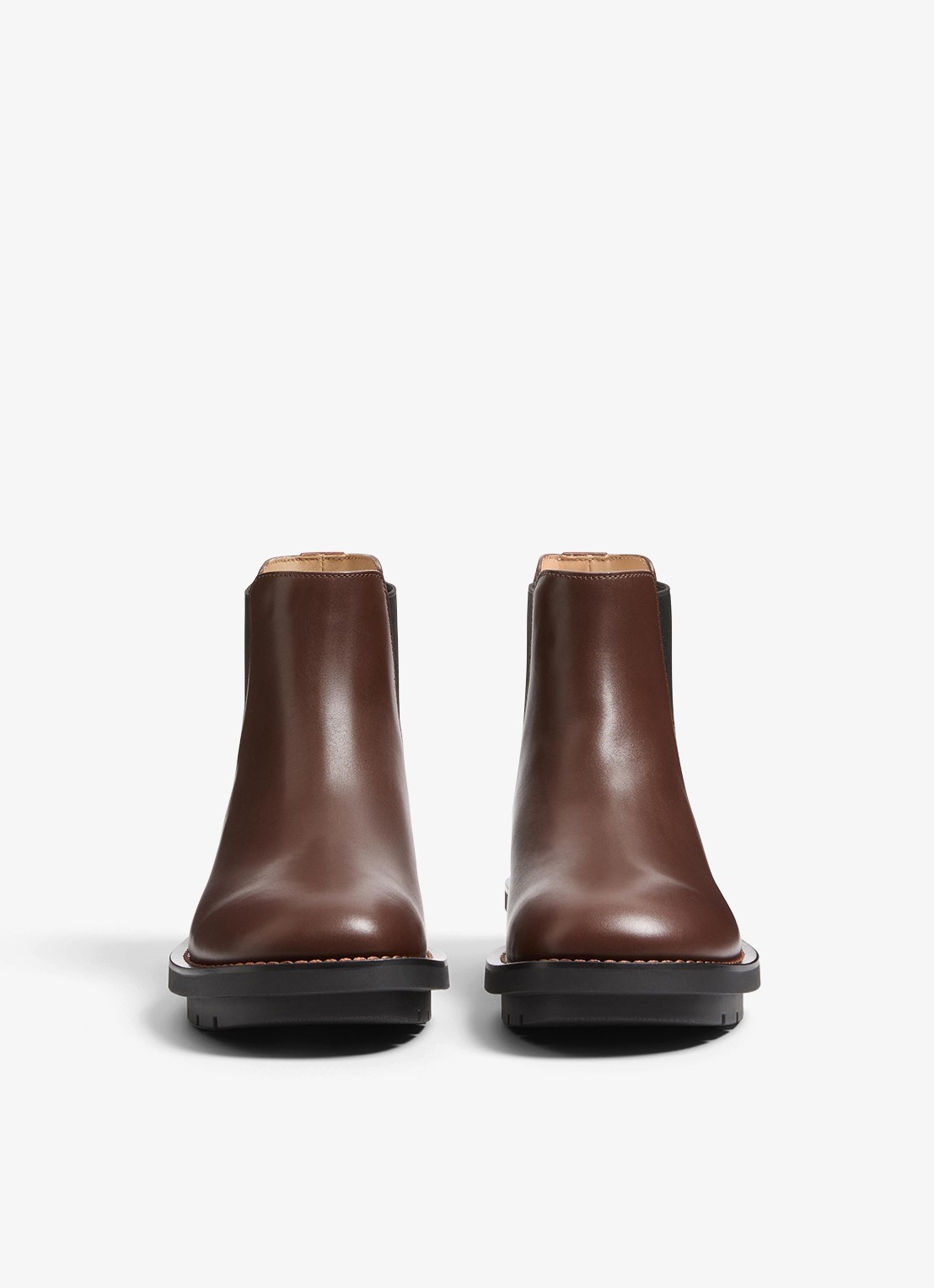 Valentino Garavani Chelsea boot van kalfsleer - detail 3 donkerbruin