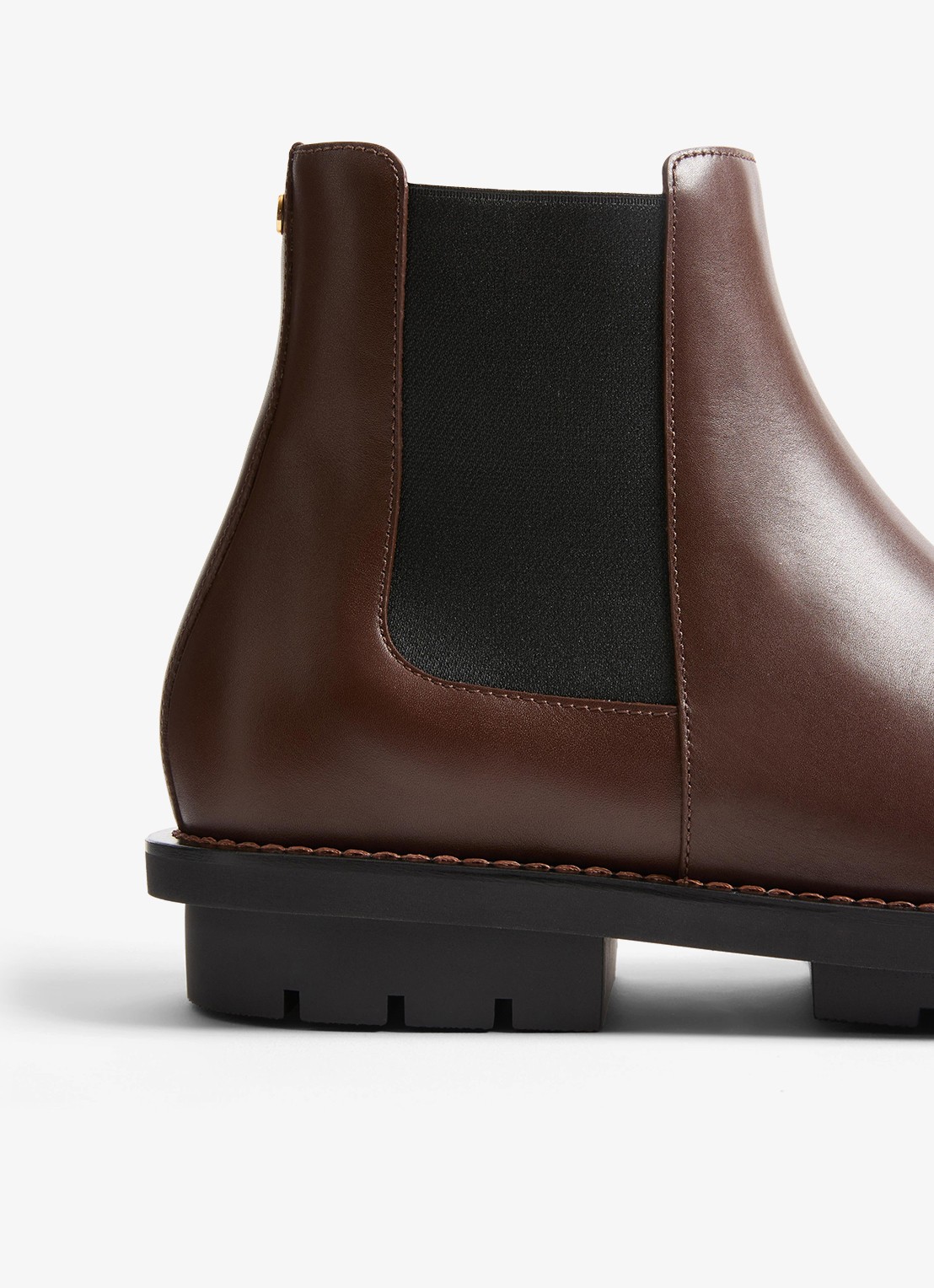 Valentino Garavani Chelsea boot van kalfsleer - detail 6 donkerbruin