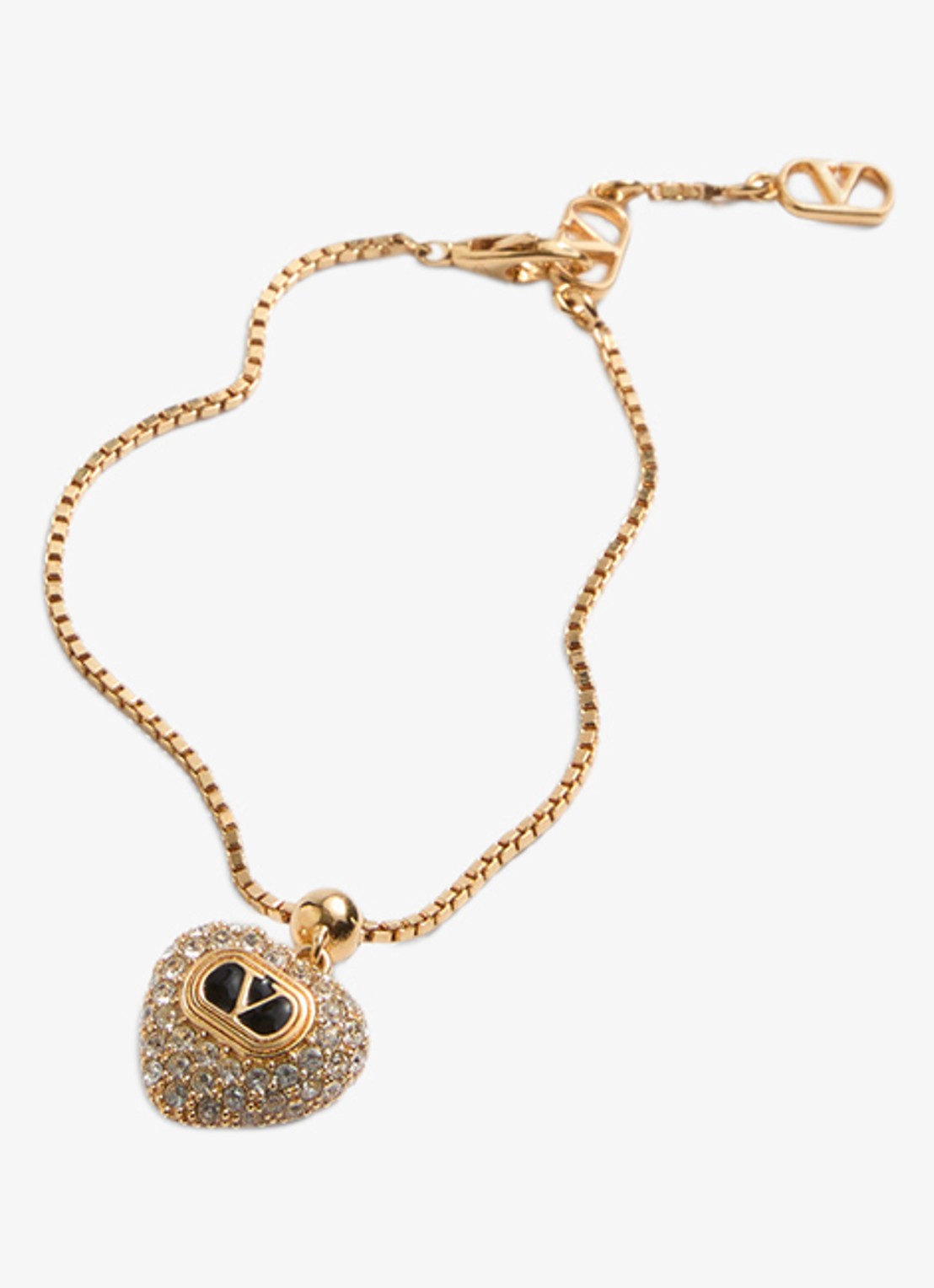 Valentino Garavani Coeur Royal armband met logo - detail 3 goud