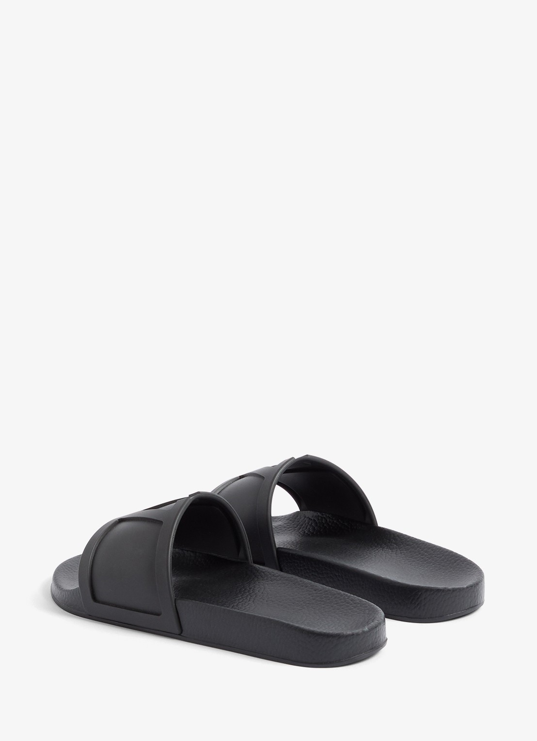 Valentino Garavani Coolslide slipper van rubber - achterkant 3 zwart