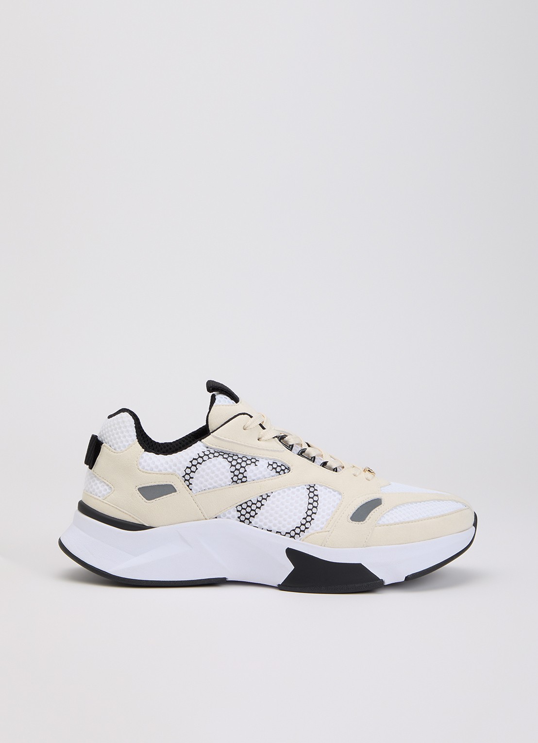 Valentino Garavani Demivee sneaker met suède details - voorkant 6 wit