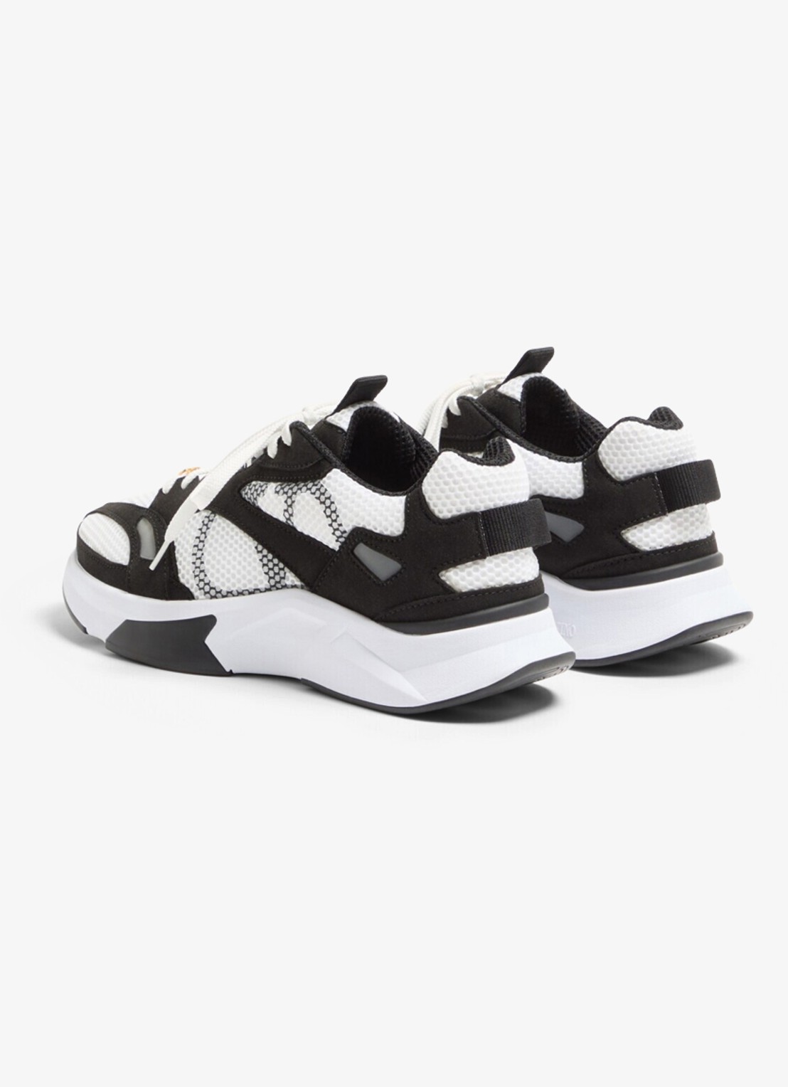 Valentino Garavani Demivee sneaker met suède details - achterkant wit