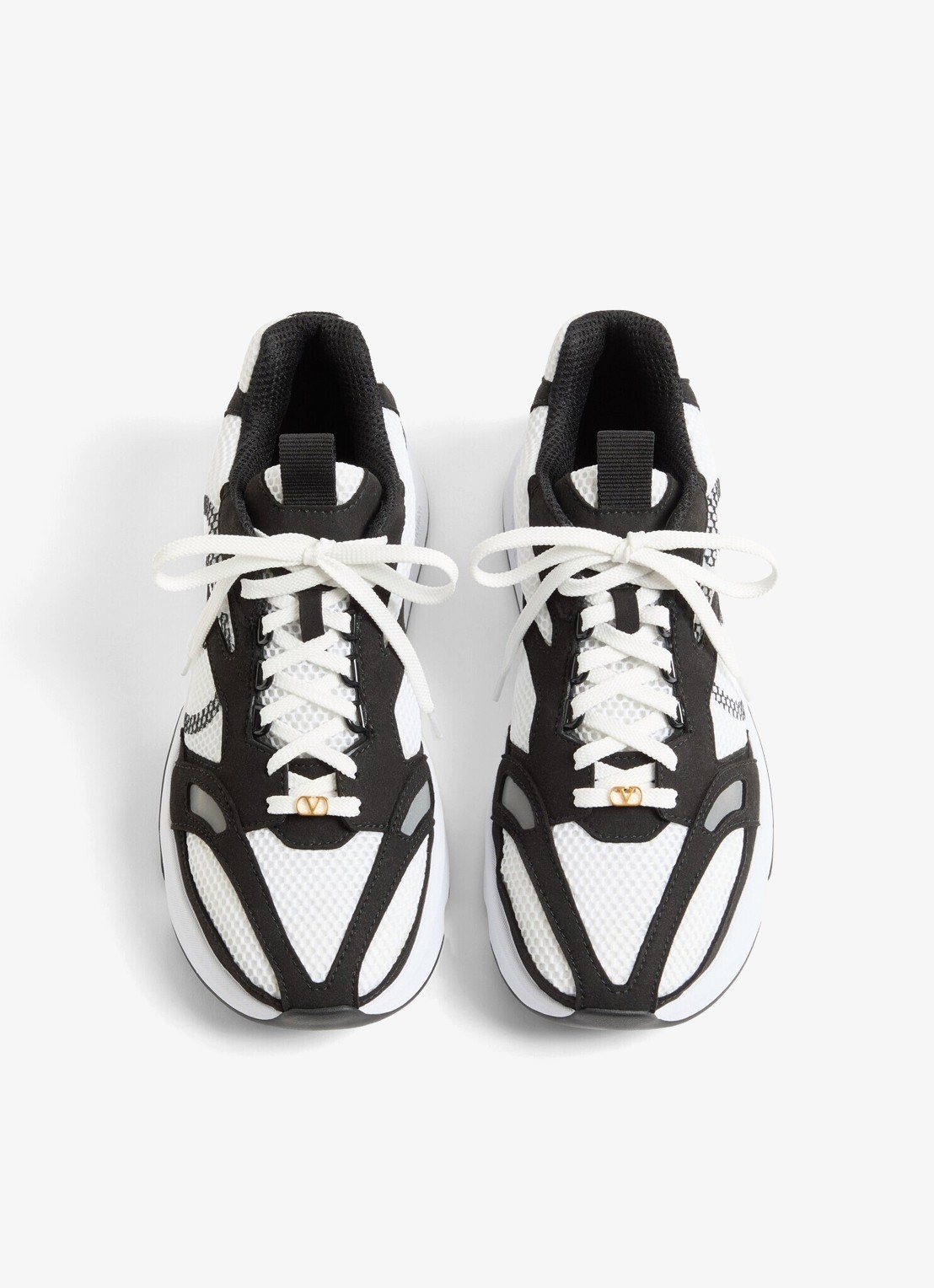 Valentino Garavani Demivee sneaker met suède details - detail 5 wit