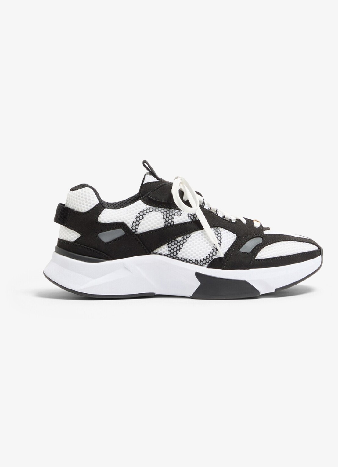Valentino Garavani Demivee sneaker met suède details - voorkant 2 wit