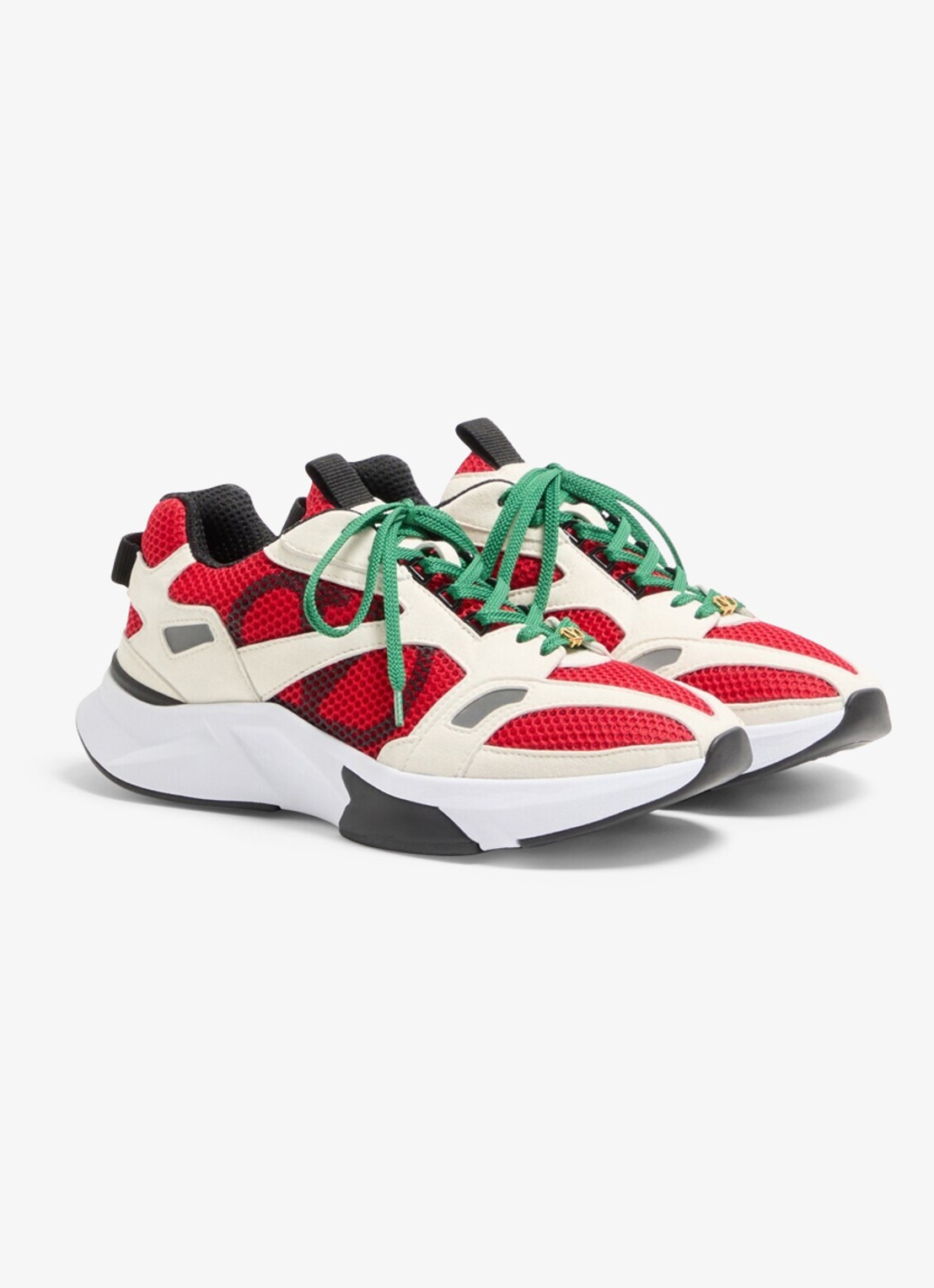 Valentino Garavani Demivee sneaker met suède details - detail rood