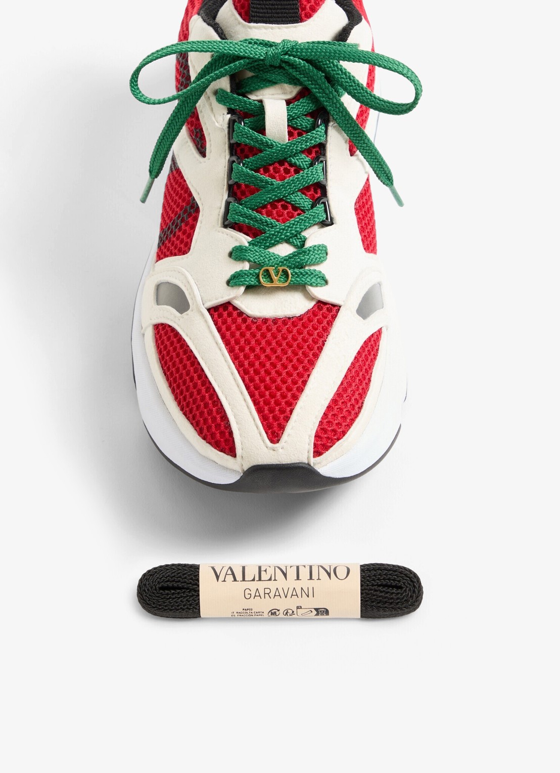 Valentino Garavani Demivee sneaker met suède details - detail 3 rood