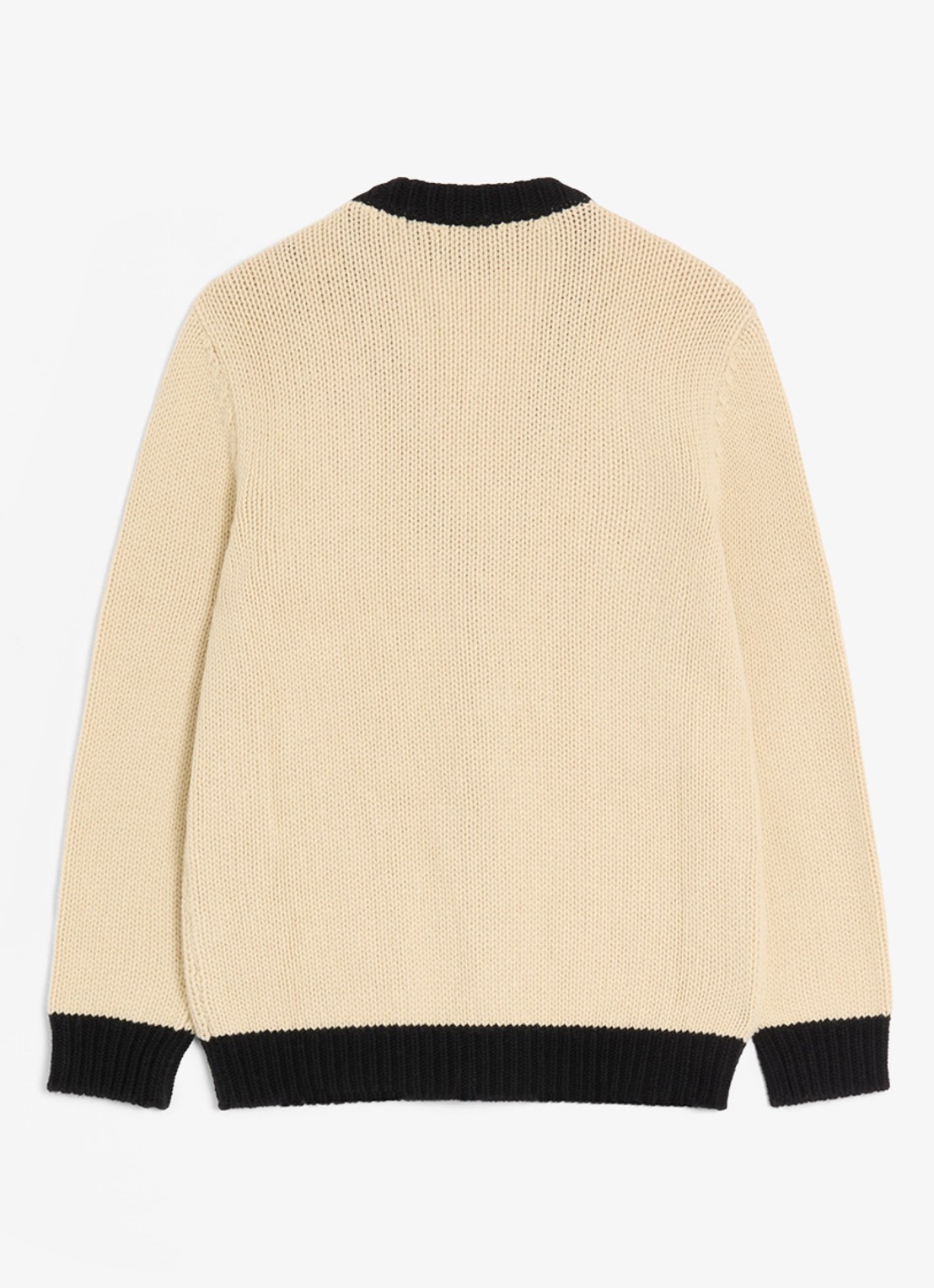 Valentino Garavani Grofgebreid vest van scheerwol met logo - achterkant 2 creme