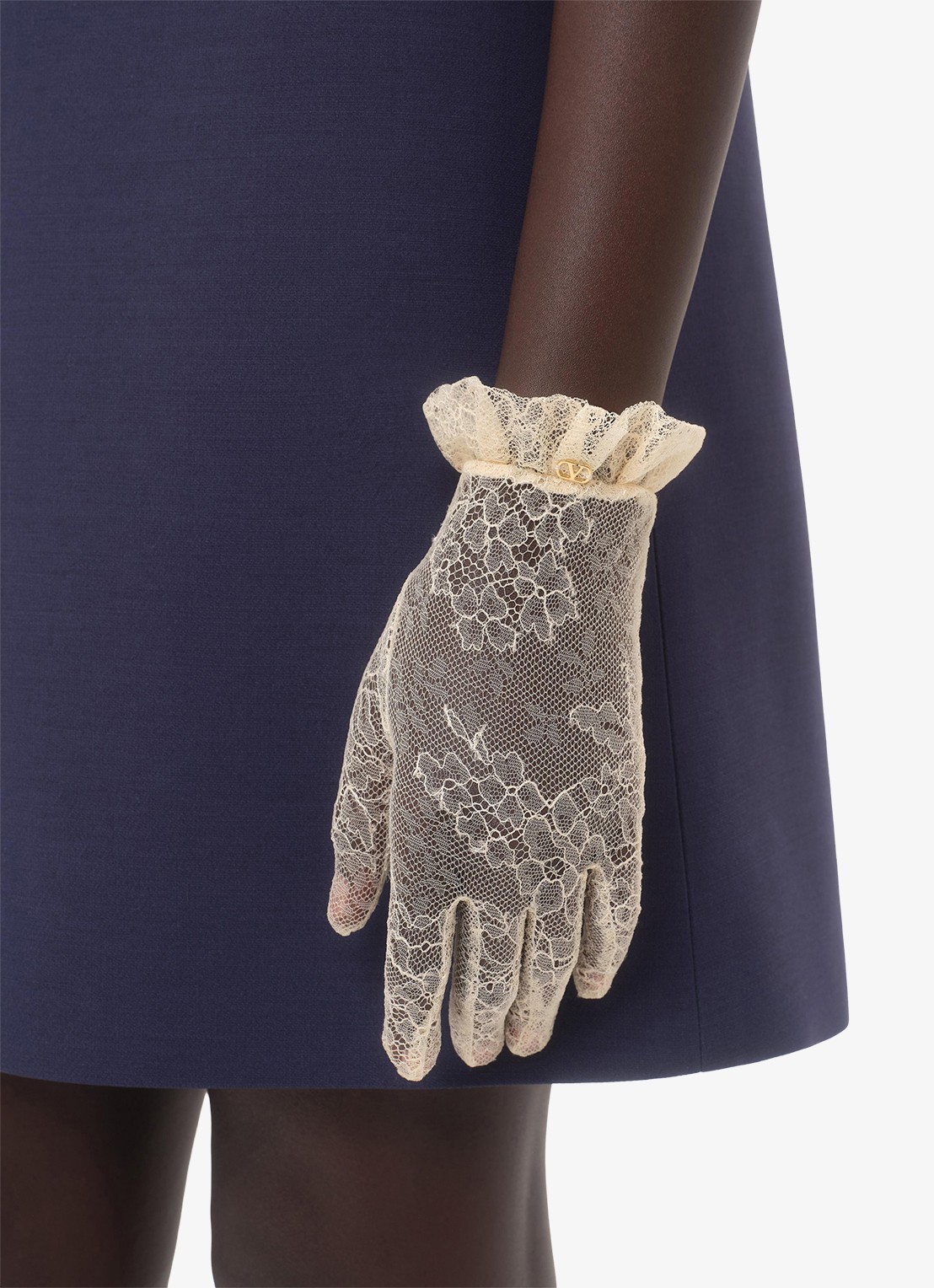 Valentino Garavani Handschoenen van kant - voorkant 4 creme