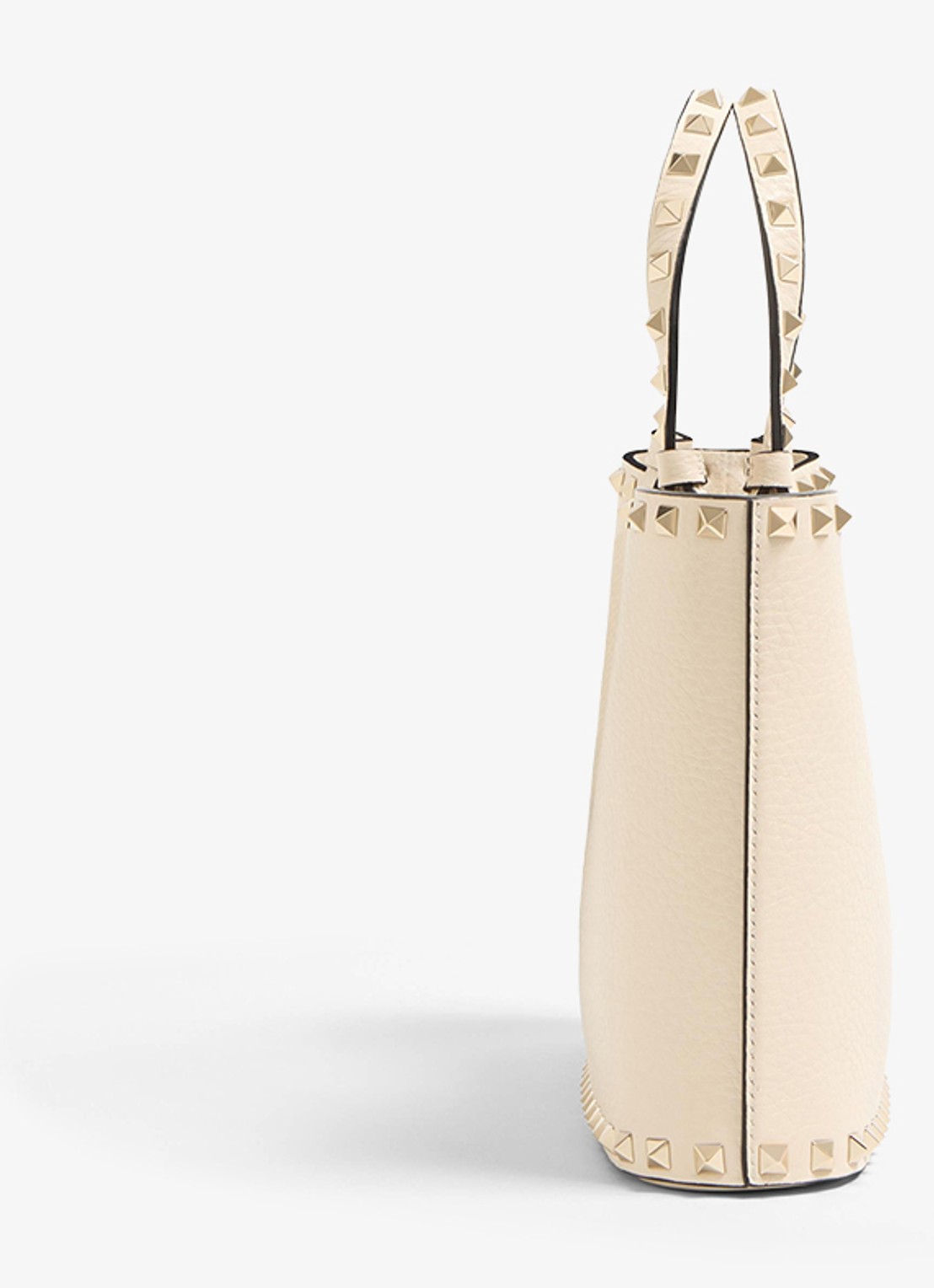 Valentino Garavani Handtas van kalfsleer met studs - detail 3 creme