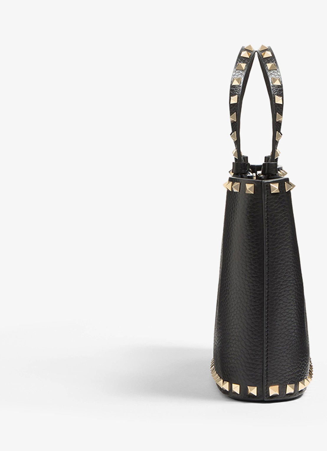 Valentino Garavani Handtas van kalfsleer met studs - detail 2 zwart