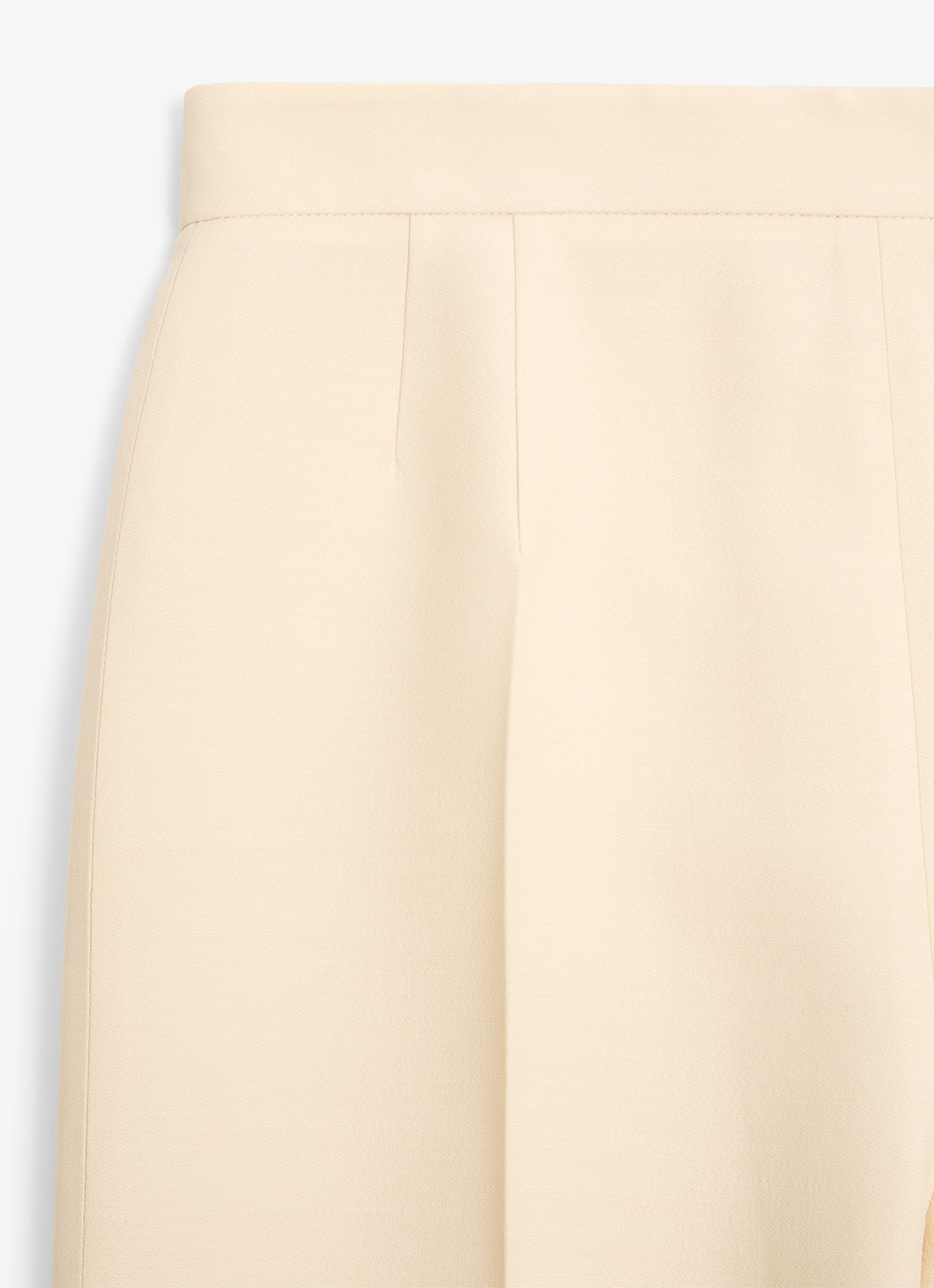 Valentino Garavani High waist bootcut fit pantalon in zijdeblend - detail 7 creme