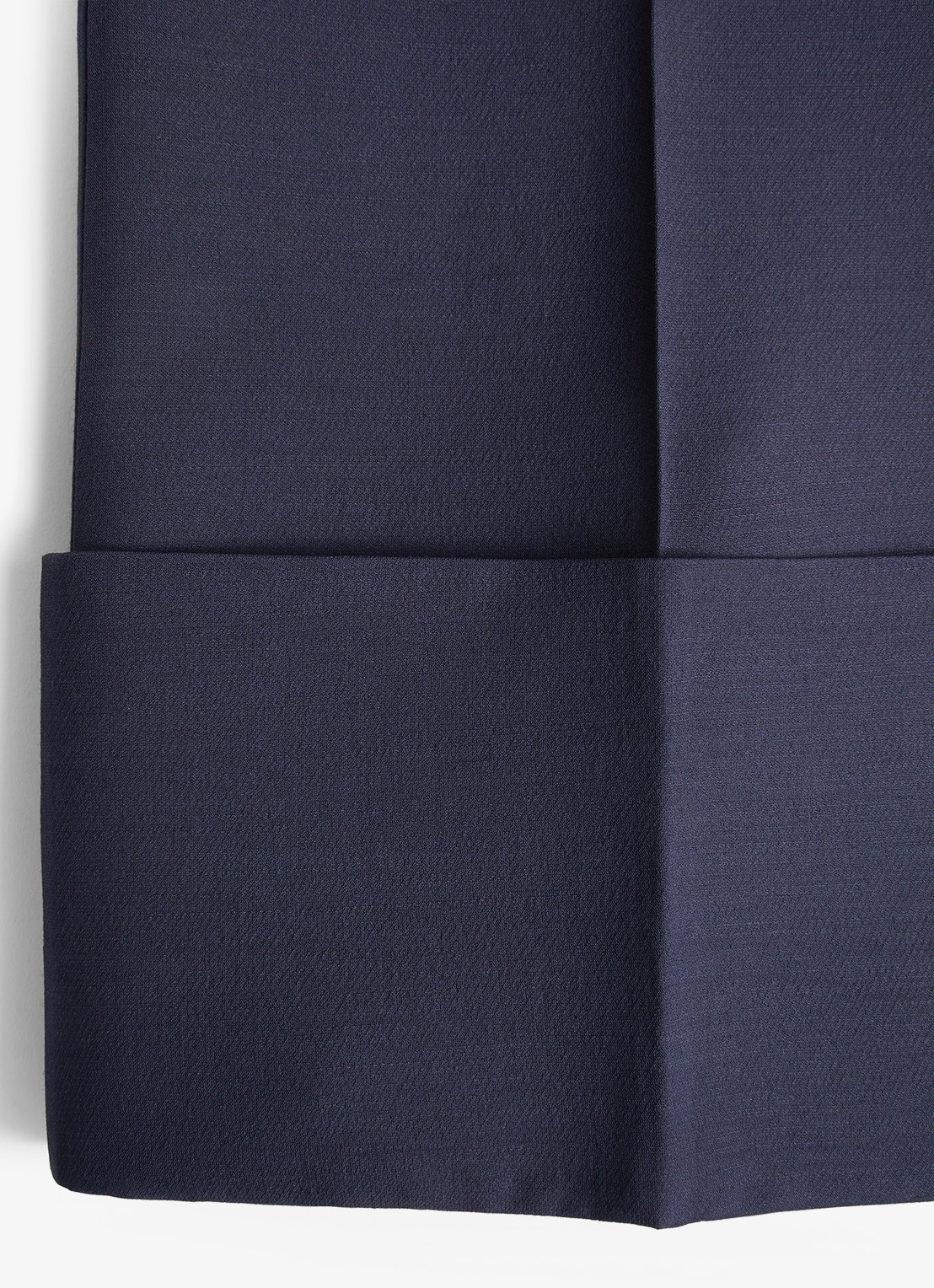 Valentino Garavani High waist loose fit pantalon in zijdeblend - detail 7 donkerblauw