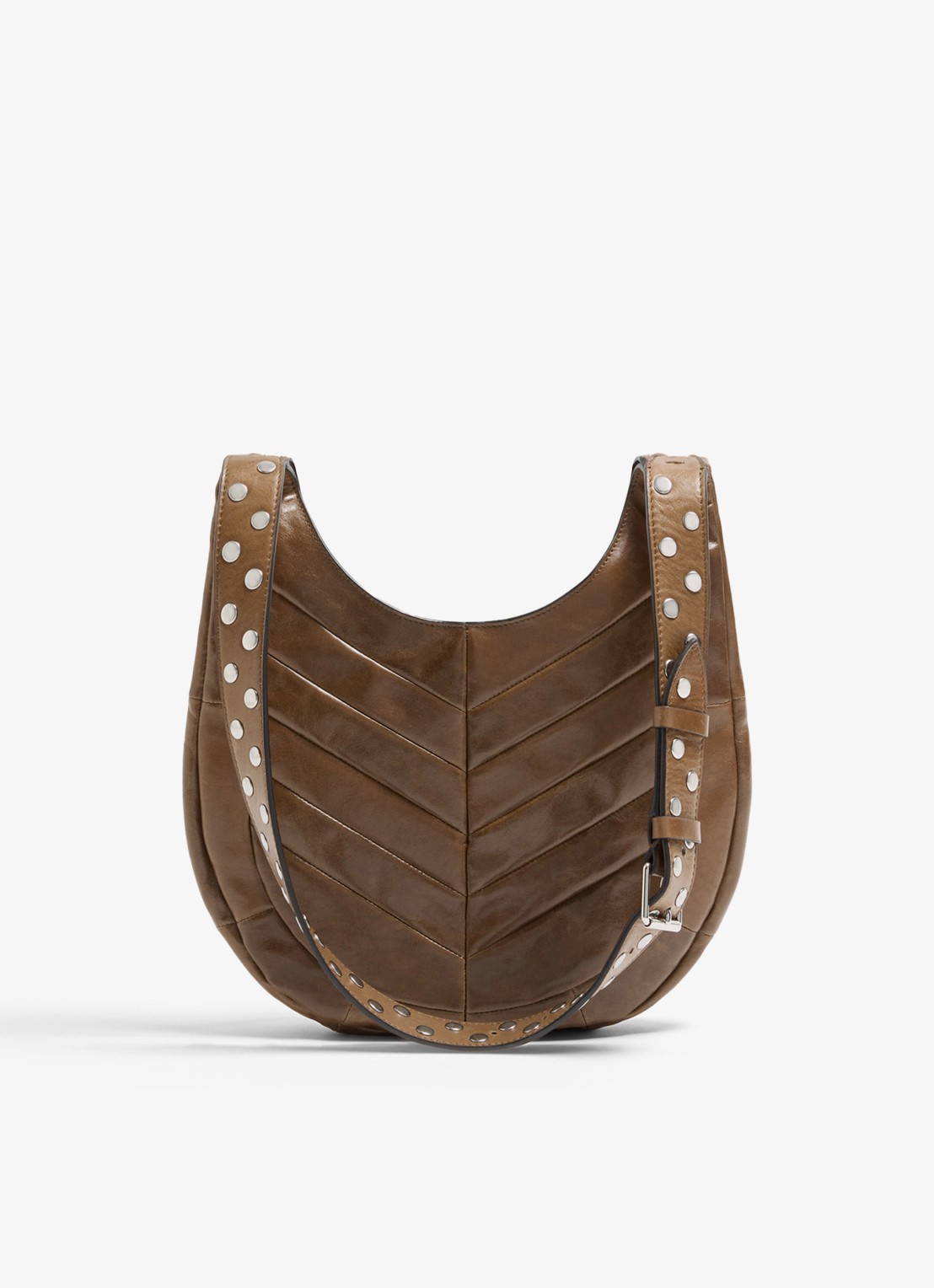Valentino Garavani Hoboho Small schoudertas van lamsleer - achterkant 3 bruin