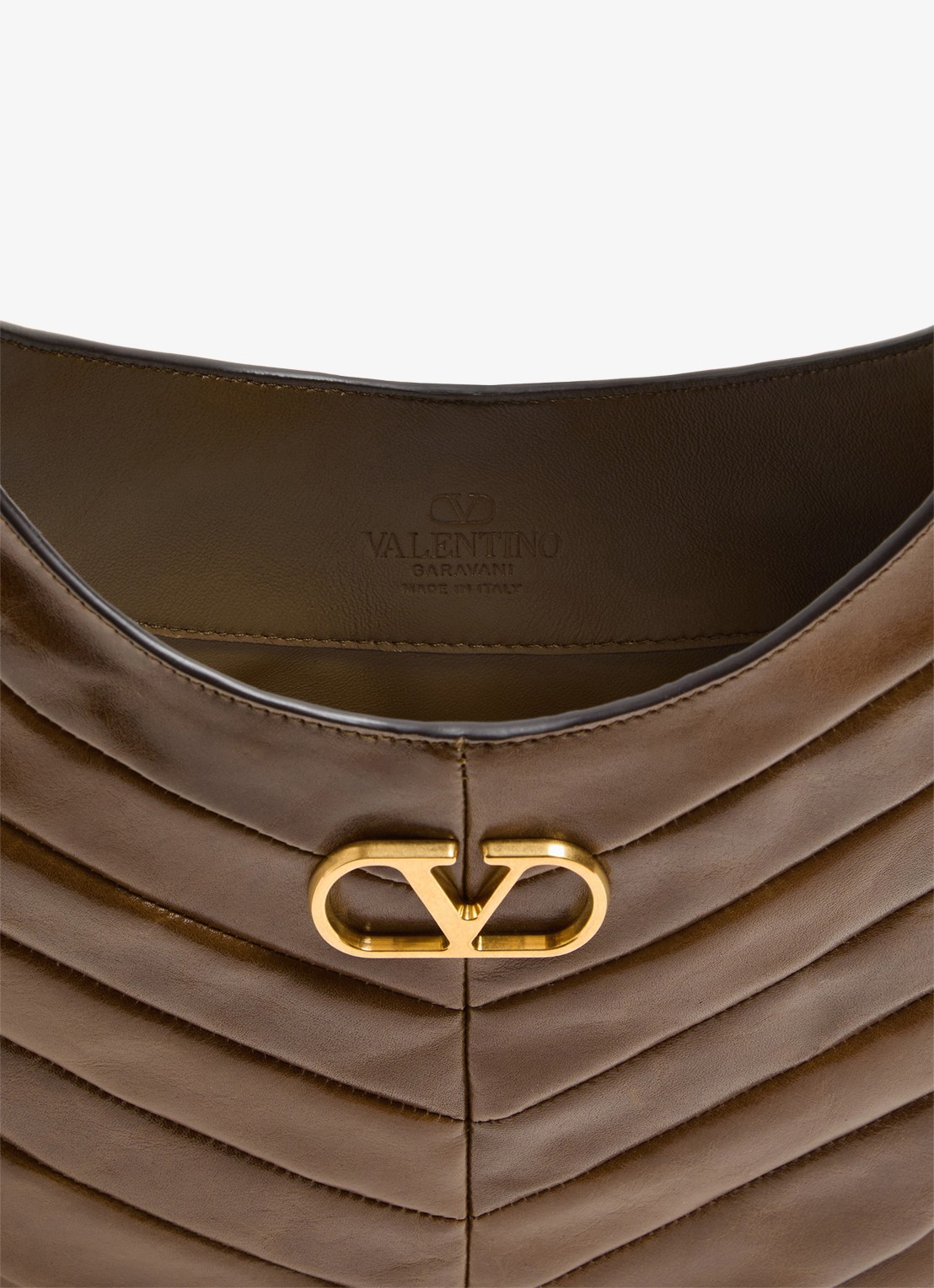 Valentino Garavani Hoboho Small schoudertas van lamsleer - detail 6 bruin