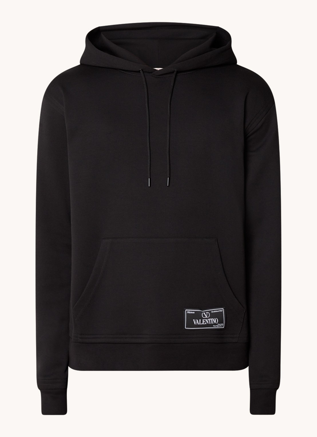 Valentino Garavani Hoodie met logo - voorkant zwart