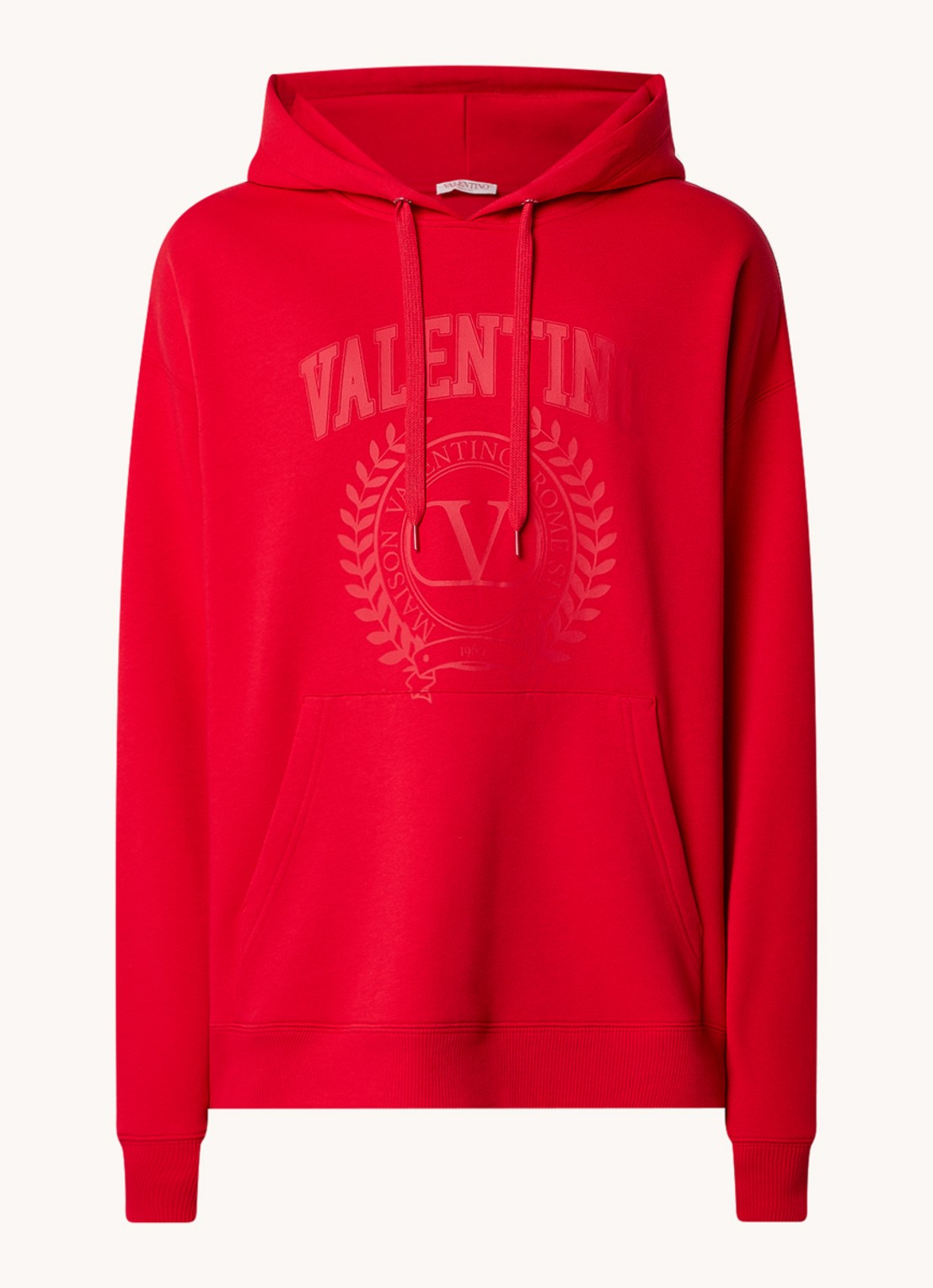 Valentino Garavani Hoodie met logoprint - voorkant 5 rood