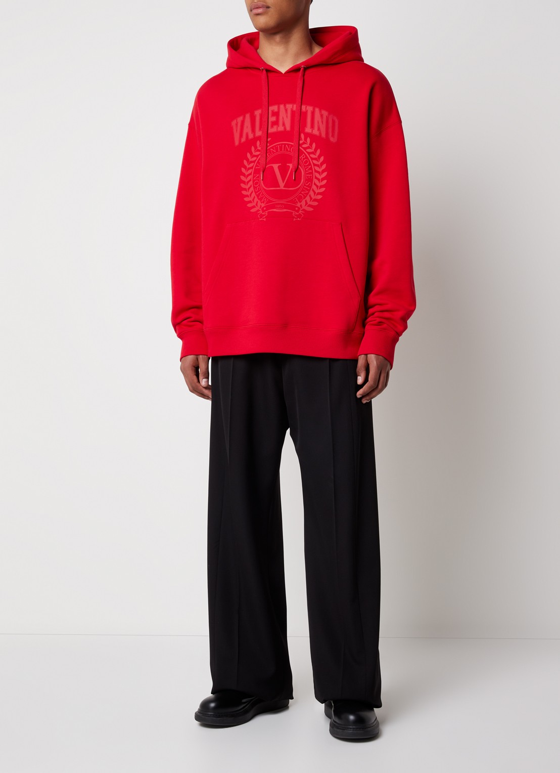 Valentino Garavani Hoodie met logoprint - voorkant 6 rood