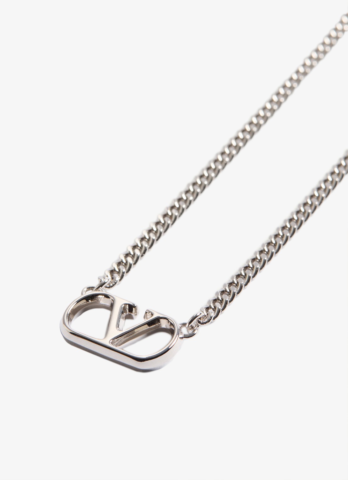 Valentino Garavani Ketting met logo - detail 3 zilver
