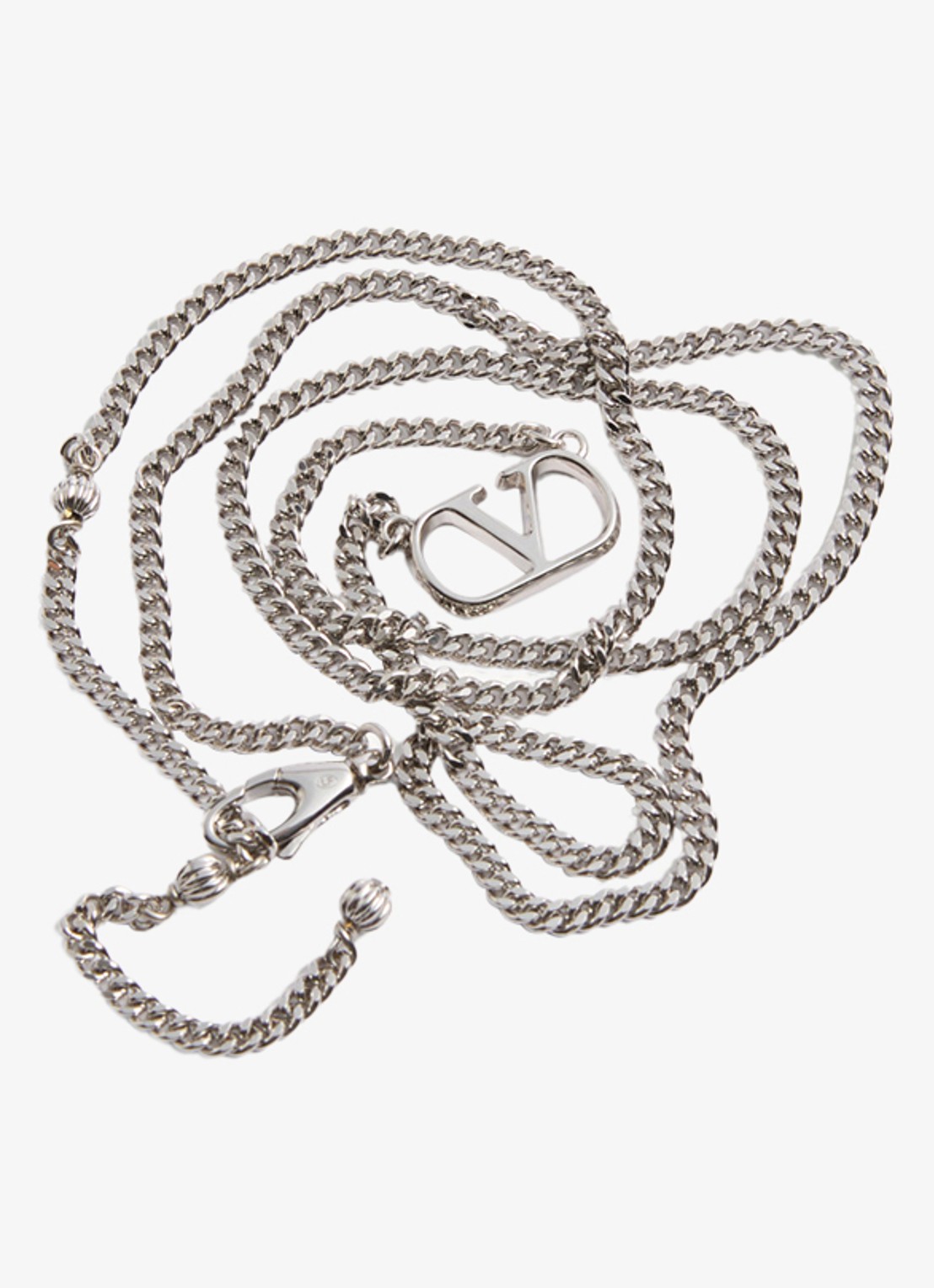 Valentino Garavani Ketting met logo - detail 4 zilver